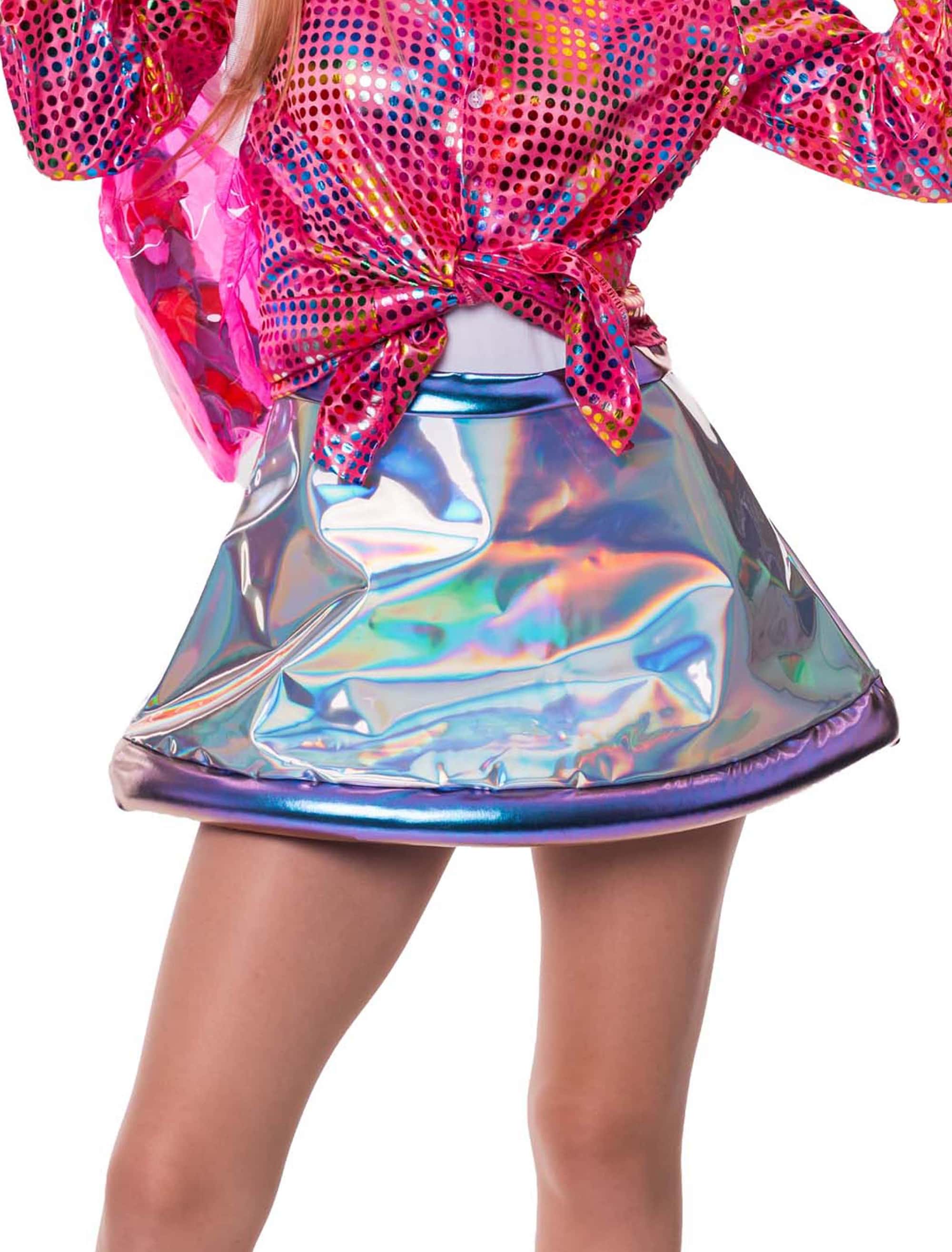 Rock UFO irisierend Damen lila/silber M