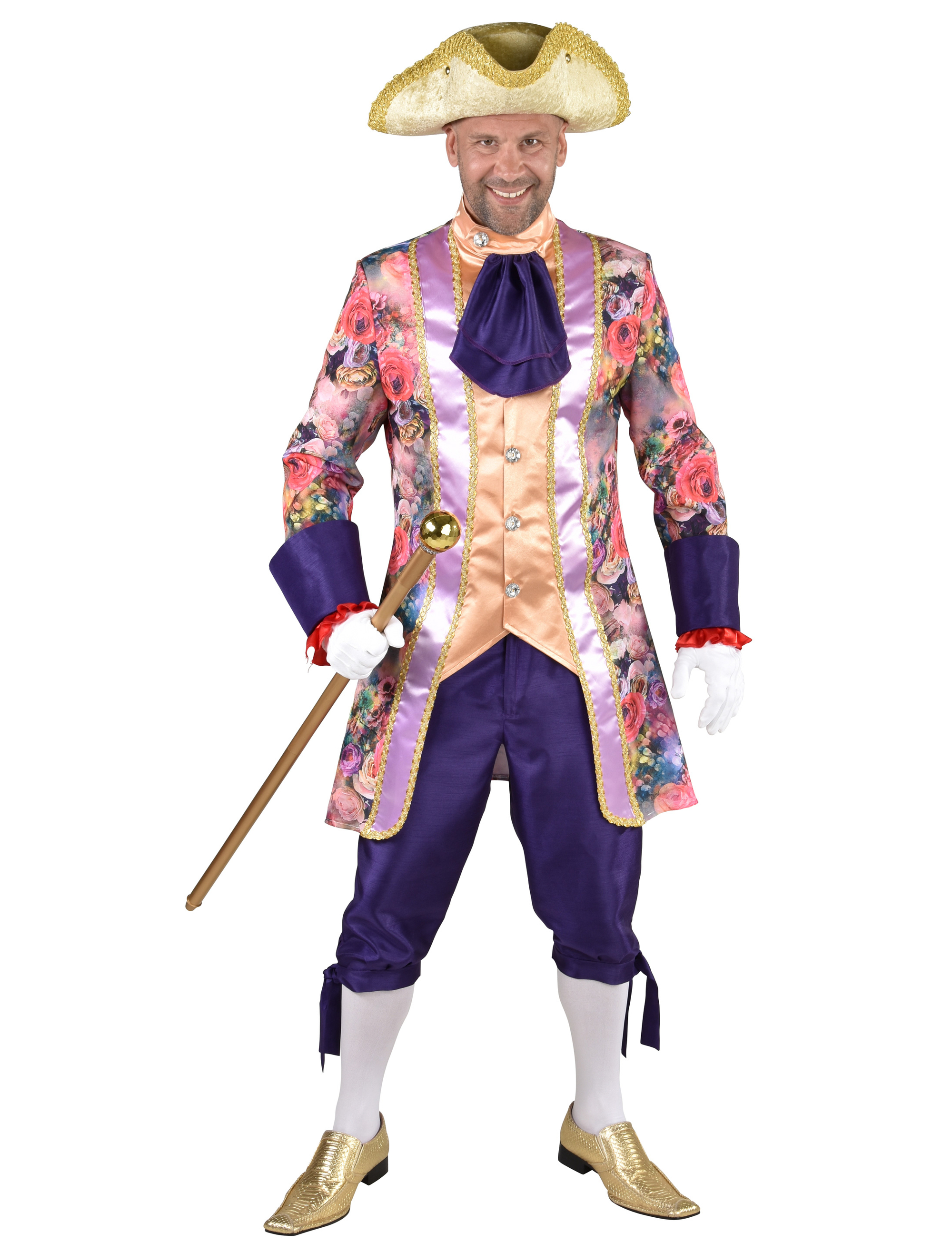 Anzug Marquis Rosen 2-tlg. Herren pink/blau M
