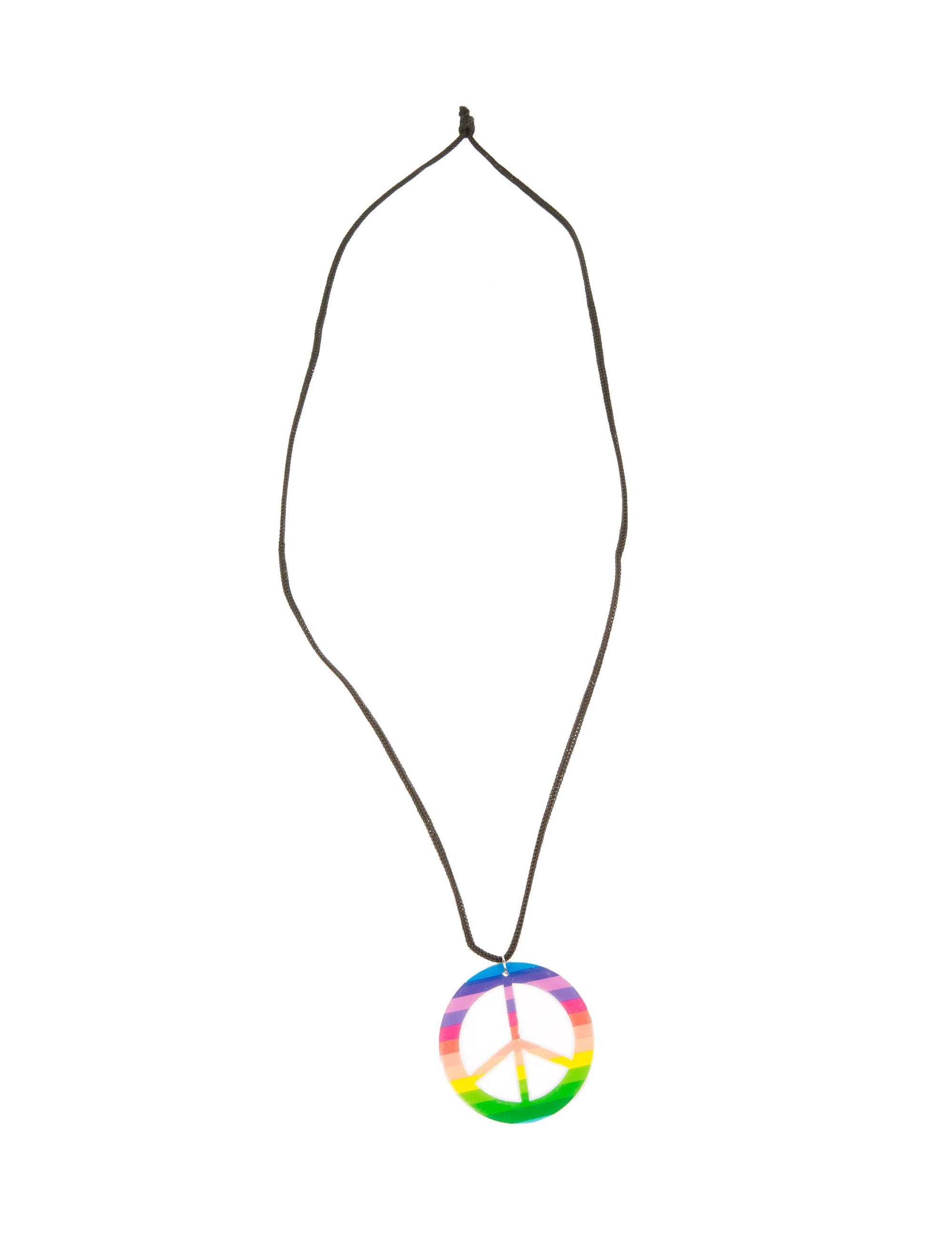 Kostümzubehör Halskette Peace bunt Farbe: mehrfarbig