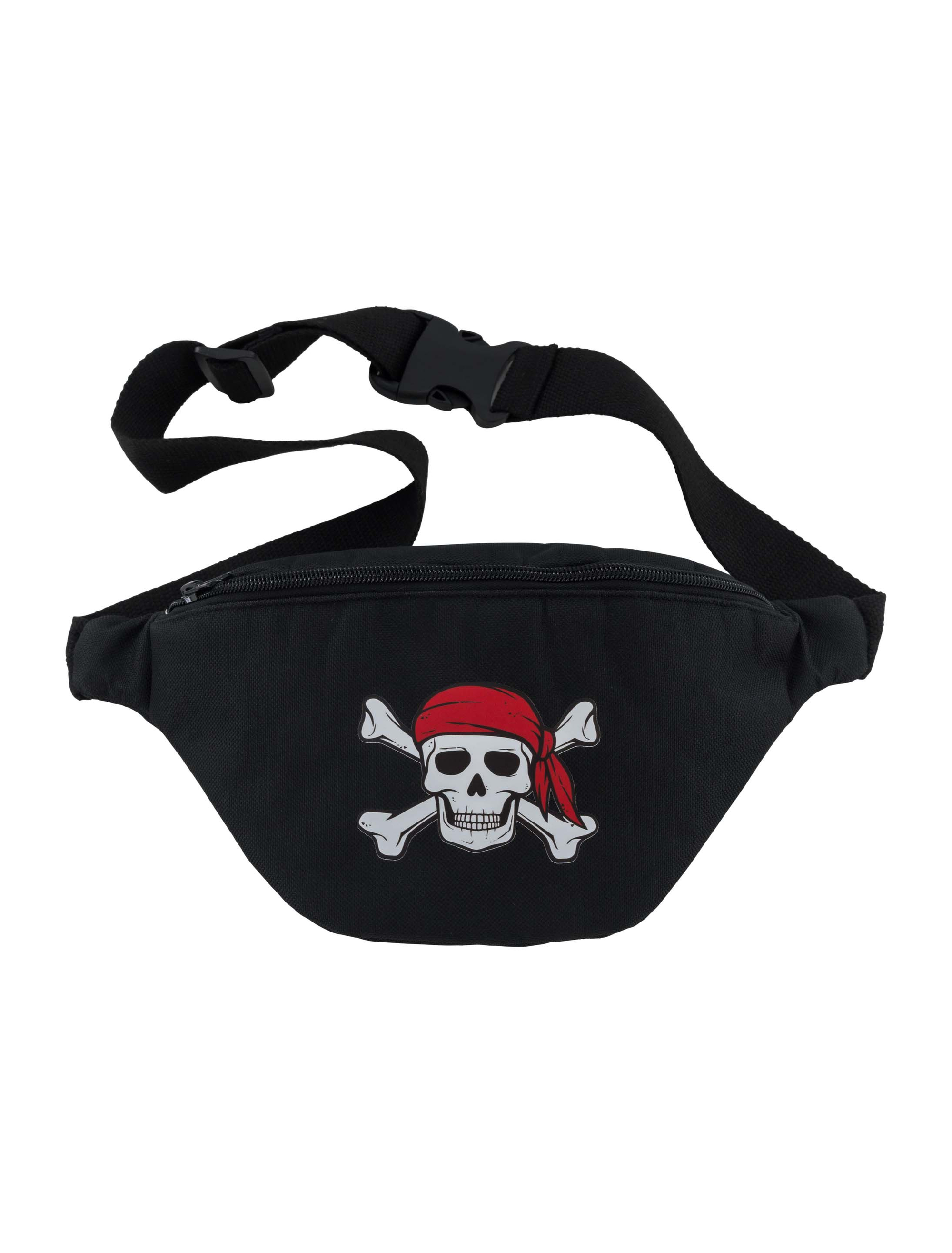 Kostümzubehör Bauchtasche Pirat schwarz