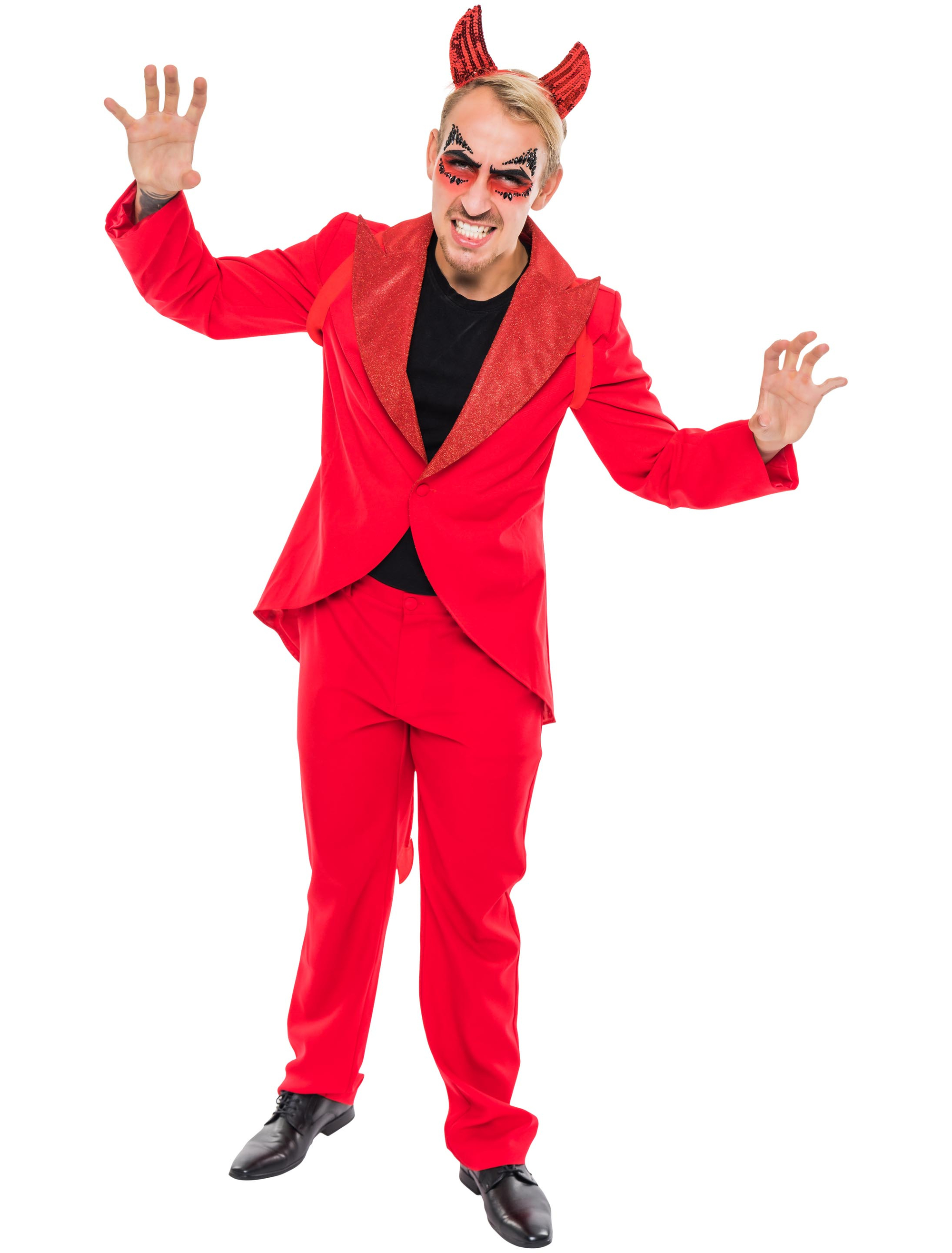 Anzug Teufel 2-tlg. Herren rot 2XL