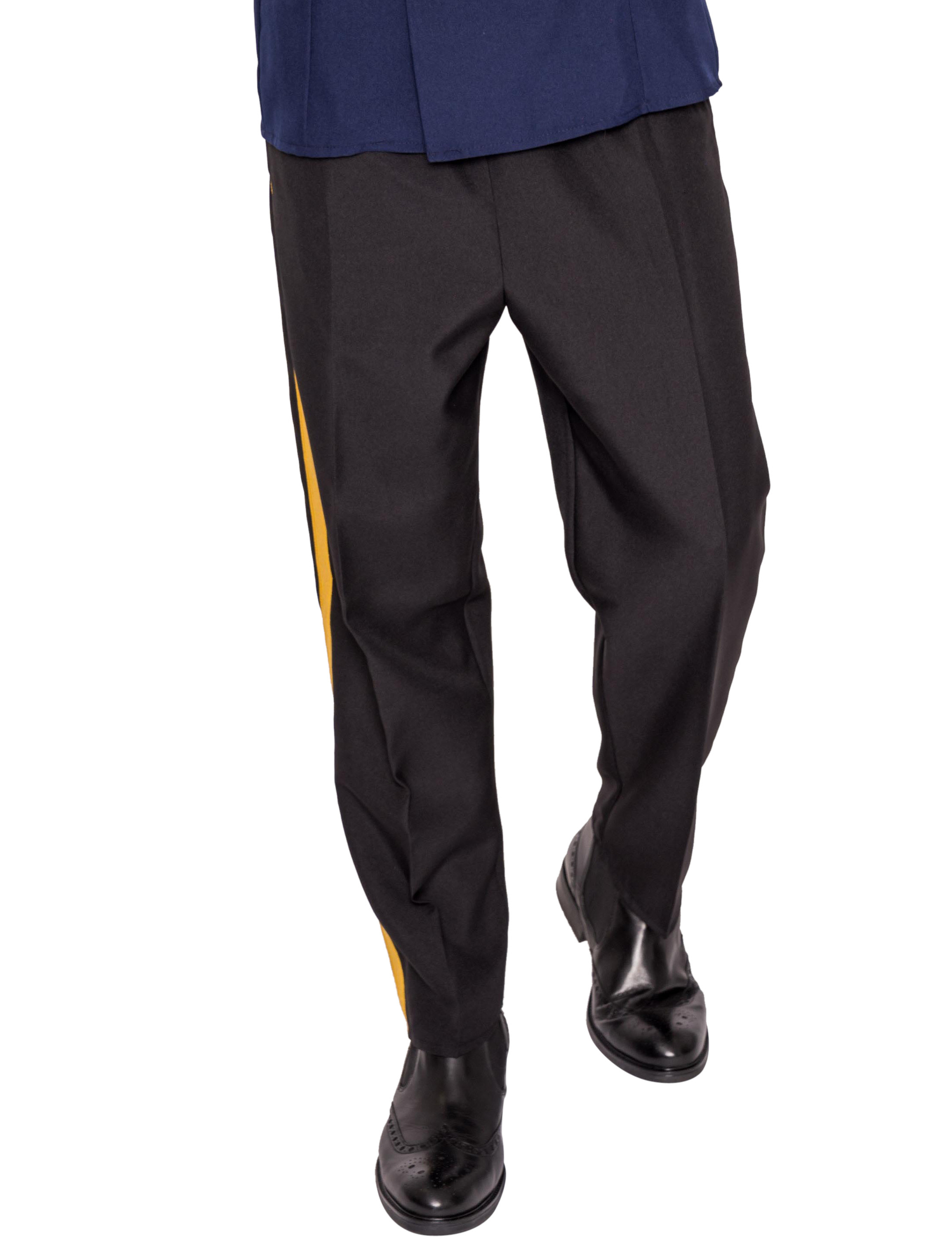 Hose Herren mit goldenen Streifen schwarz/gold 2XL