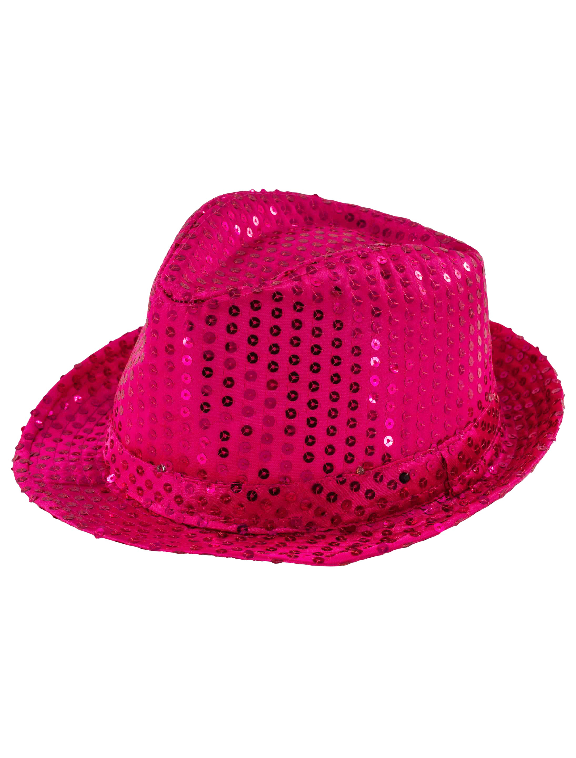 Kostümzubehör Hut Pailletten LED pink one size