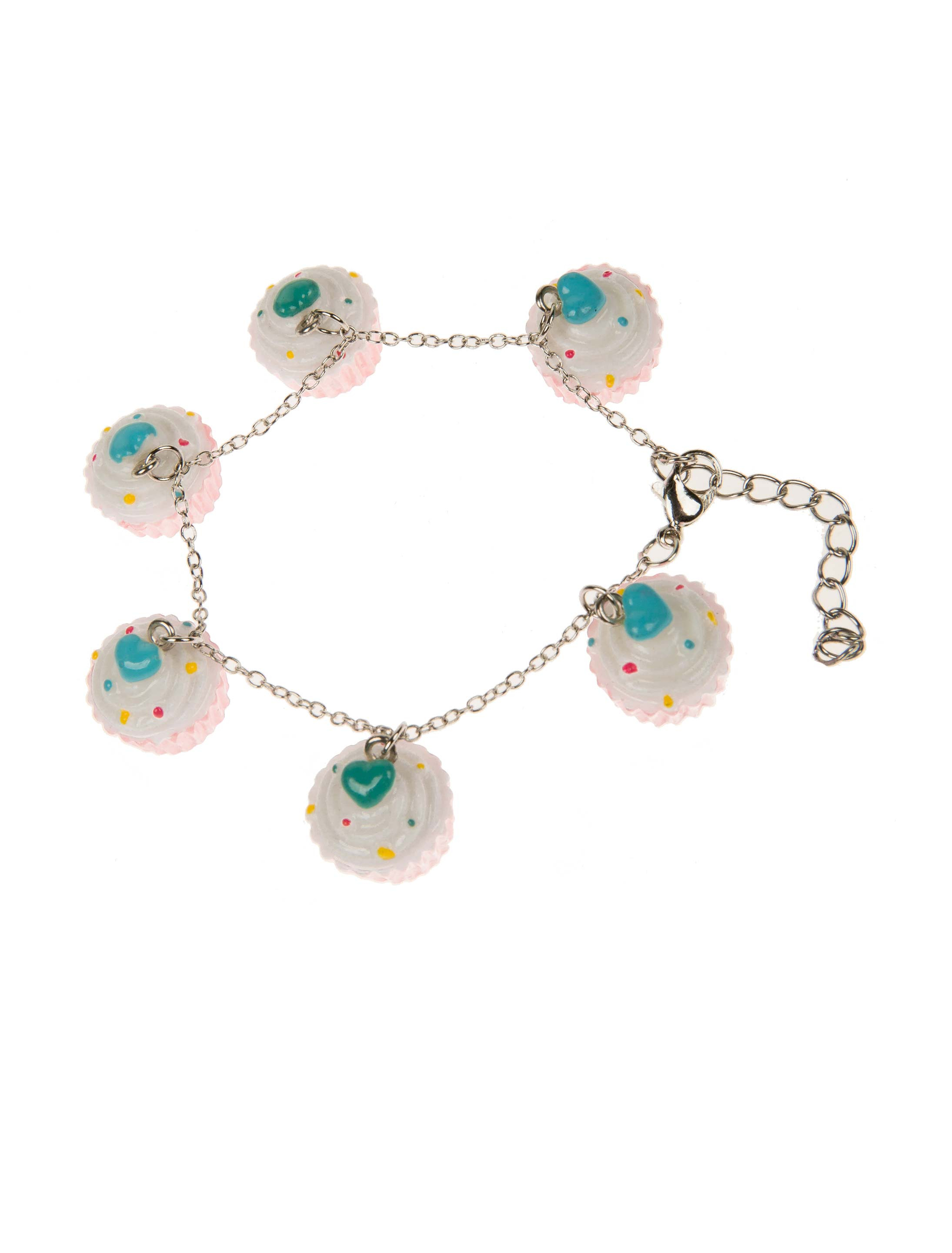 Kostümzubehör Armband Candy Cupcake rosa