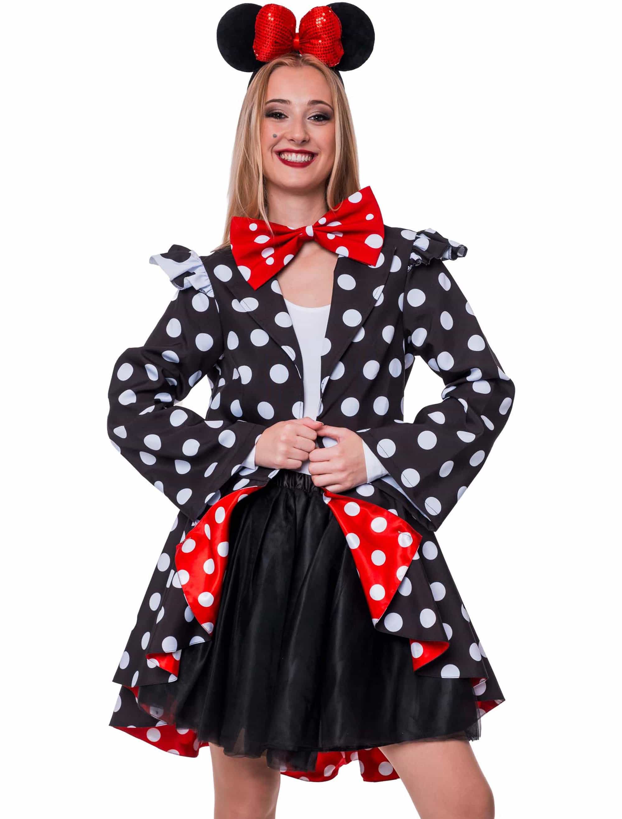 Jackett Clown Gepunktet Damen schwarz/weiß 48/50