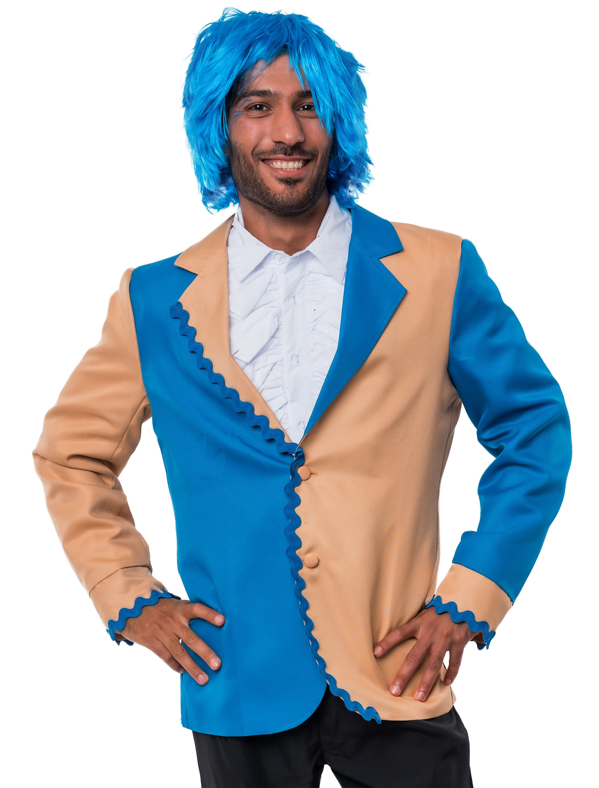 Jacke Buntstift Herren blau S/M