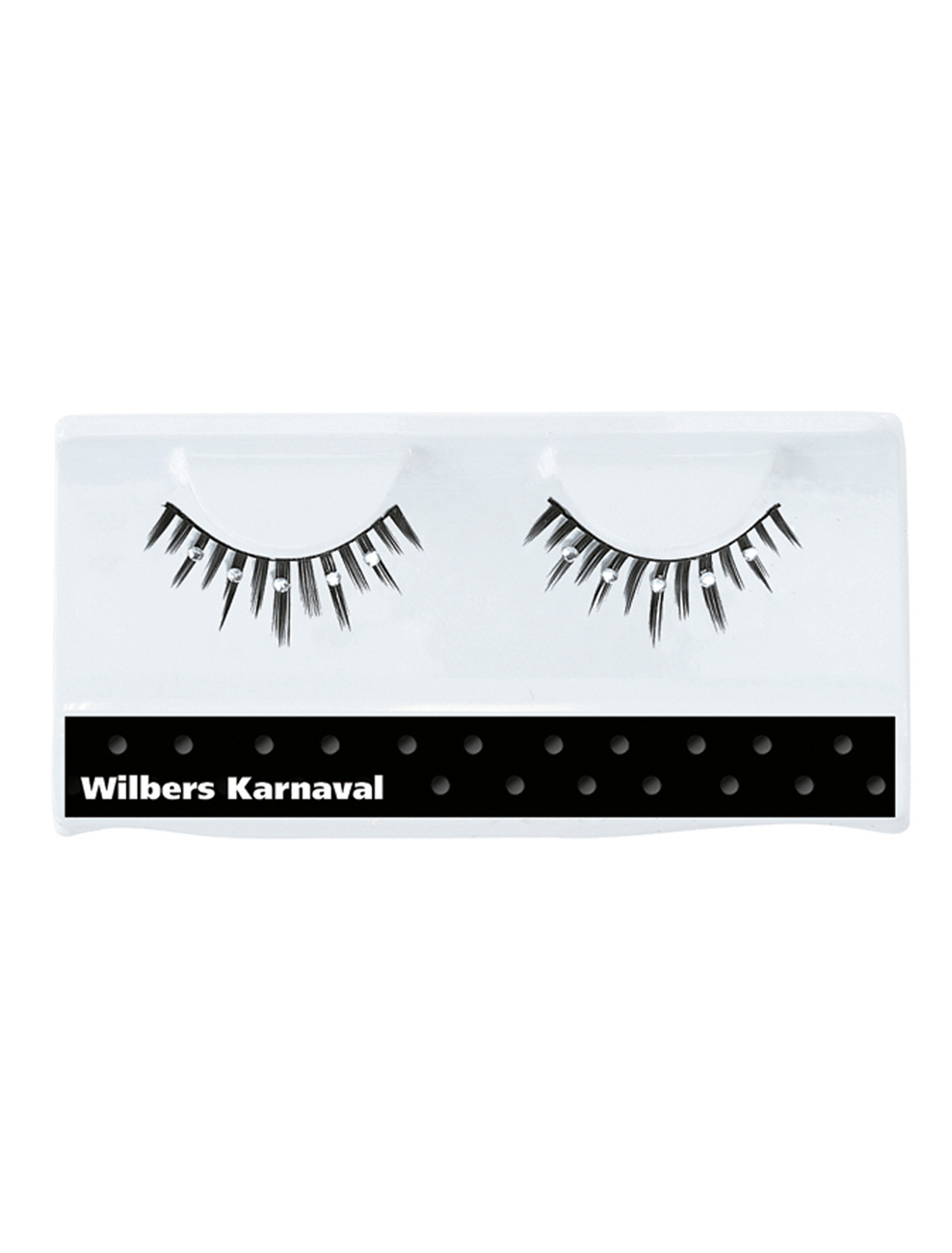 Wimpern mit Spitze mit Steinchen Farbe: schwarz