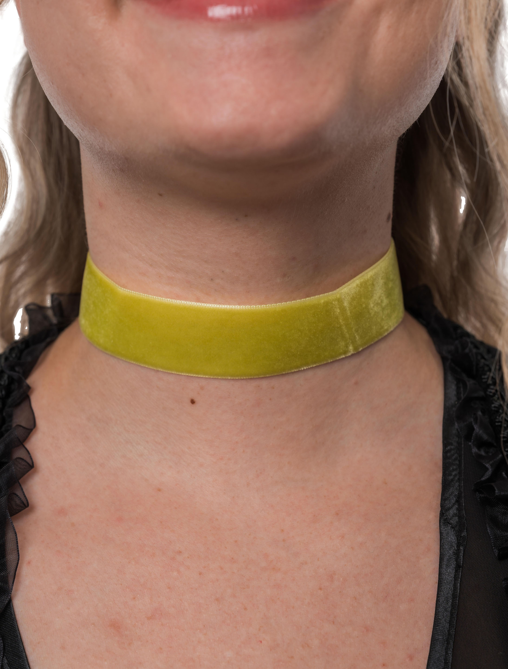 Kostümzubehör Halskette Choker Samt Damen grün