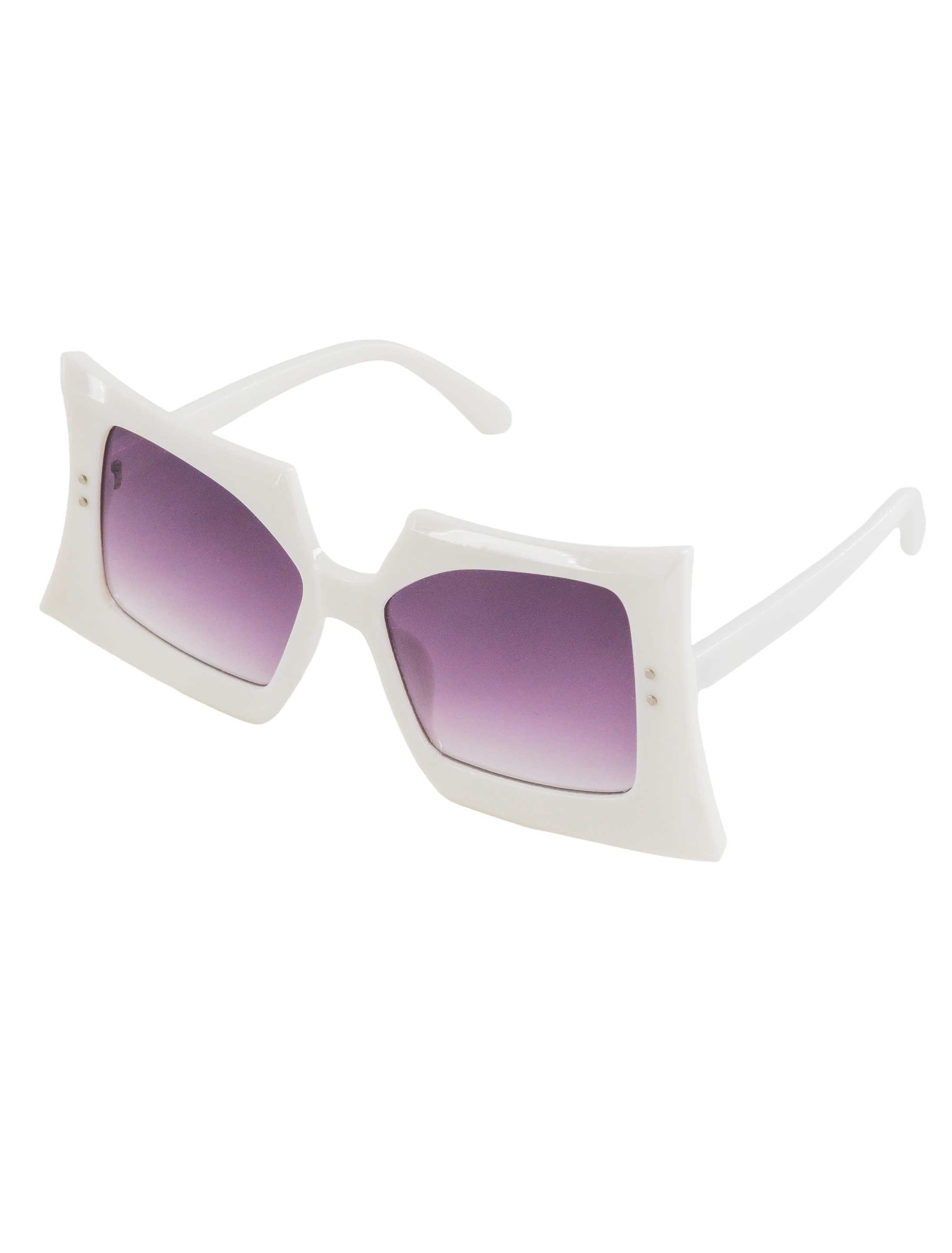 Kostümzubehör Brille 70s weiß