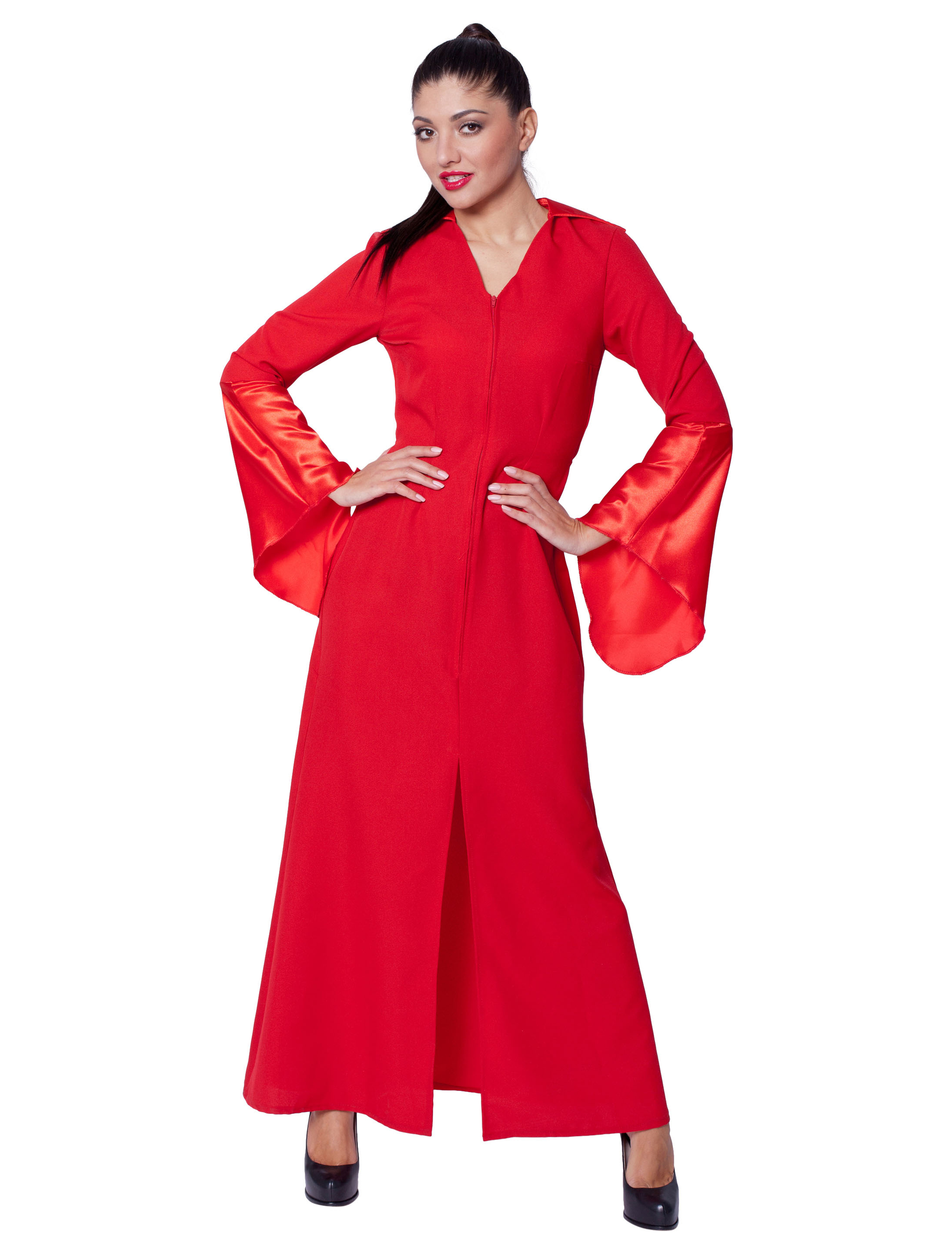 Kleid Vampir lang rot L