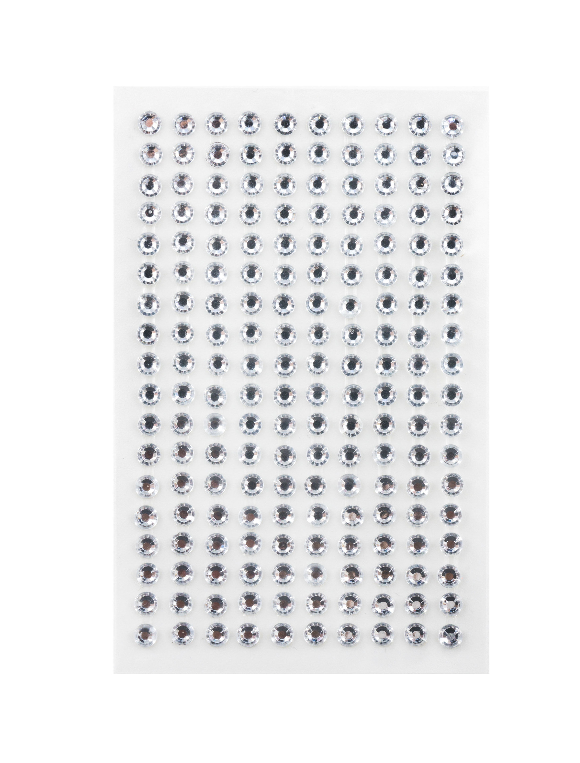 Strasssticker 180 Stk. silber Schminke für Karneval & Fasching