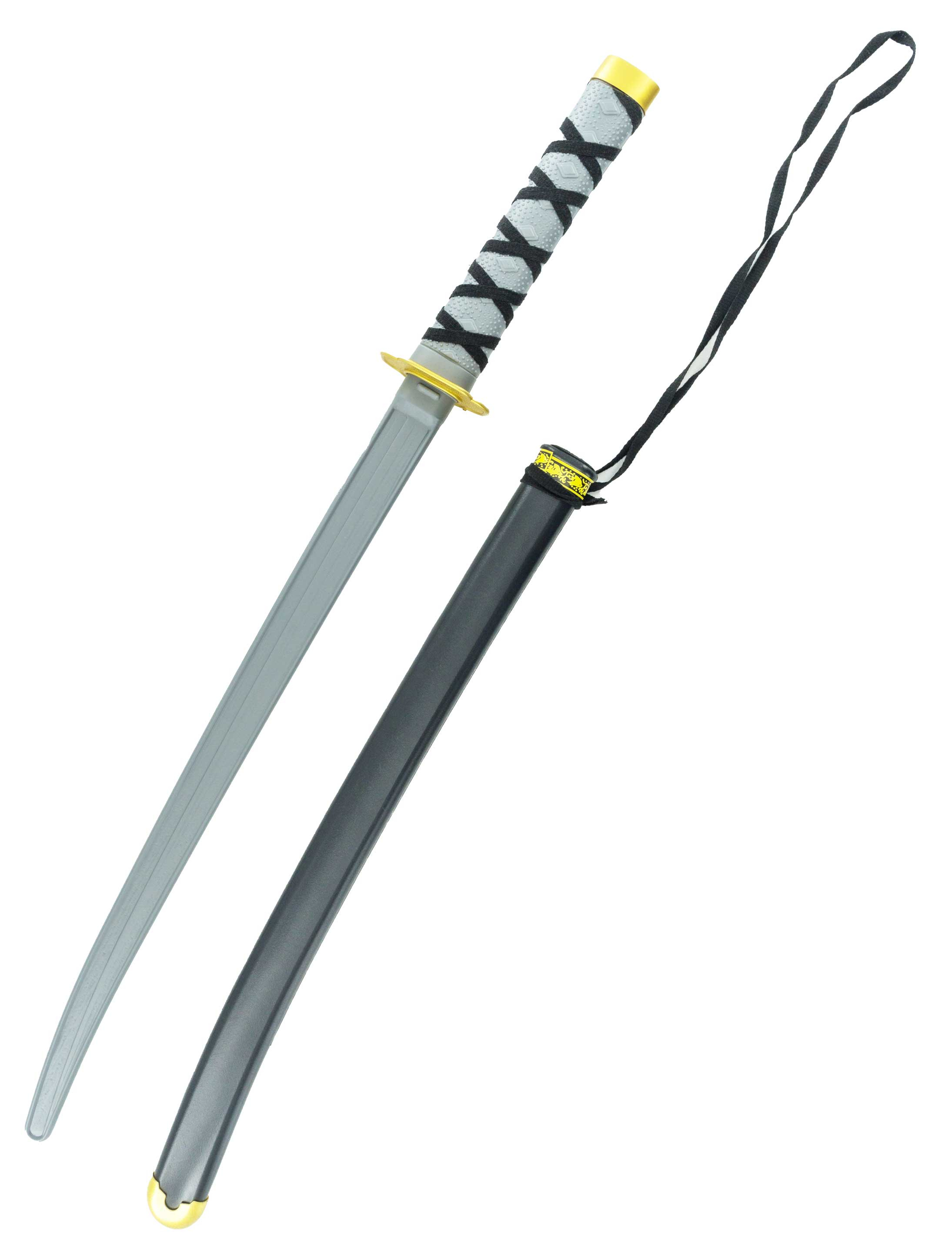 Kostümzubehör Schwert Ninja 73cm silber/schwarz