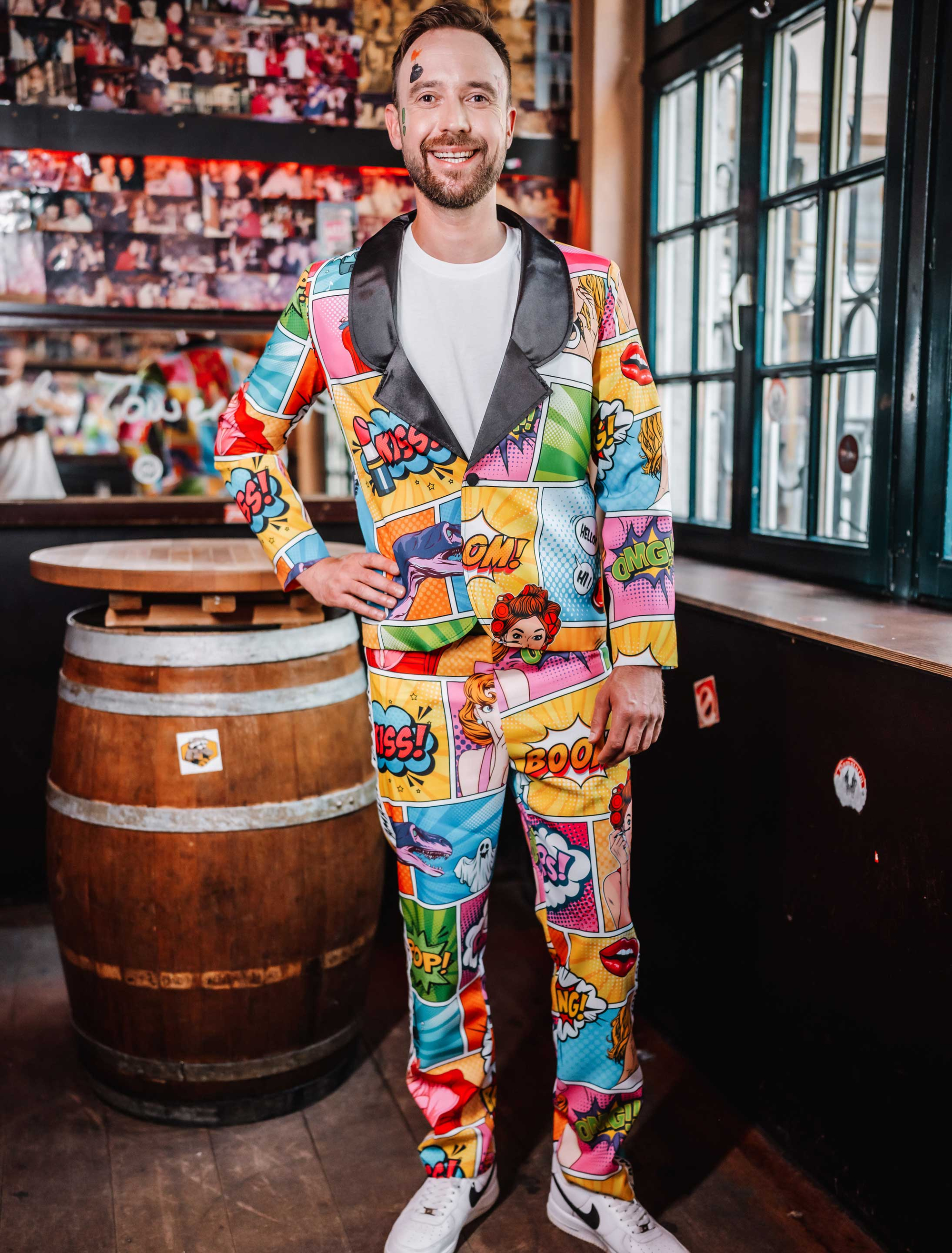 Hose Pop-Art Herren bunt 2XL/3XL Farbe: bunt