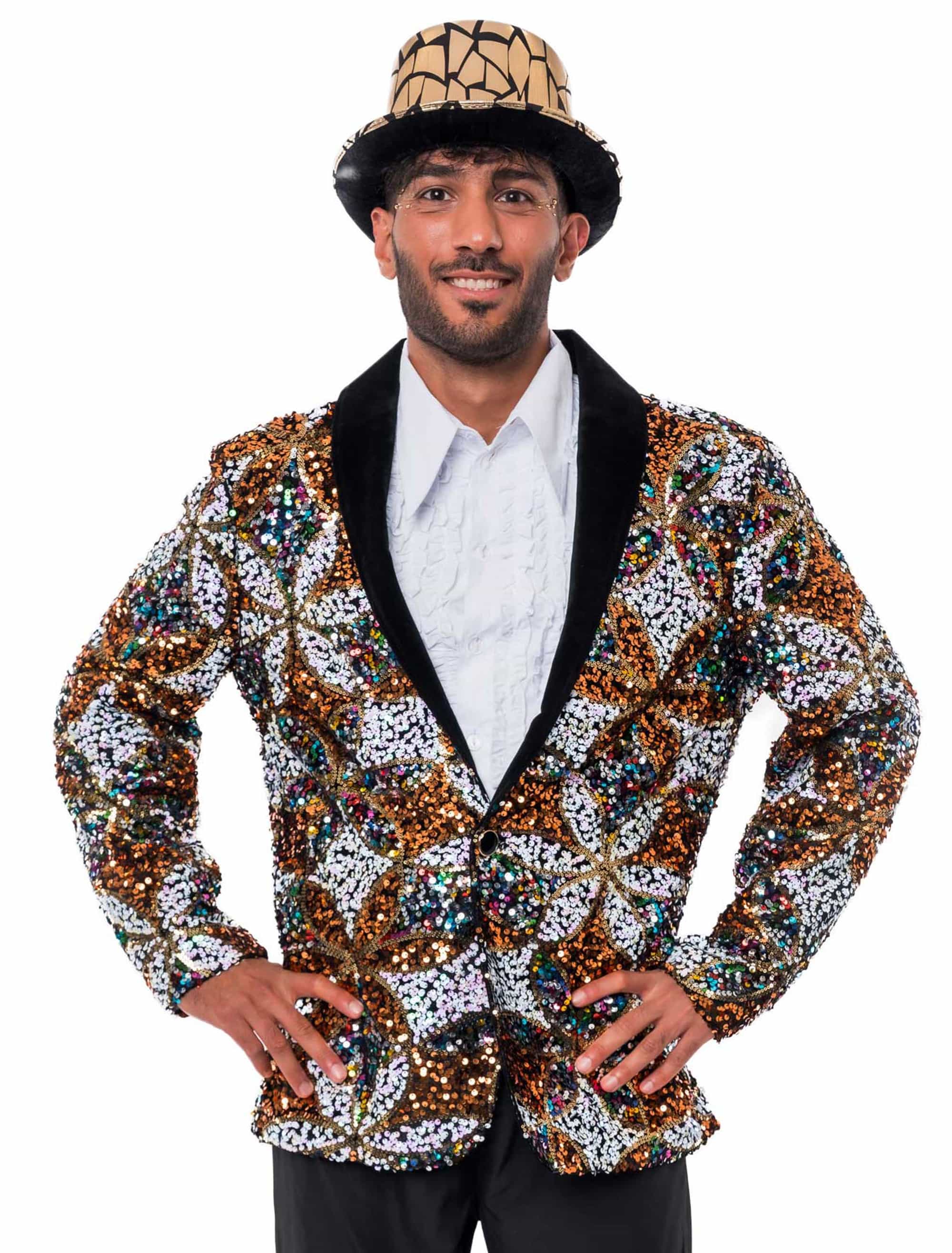Jacke Premium Kaleidoskop Herren gold/rosa XL