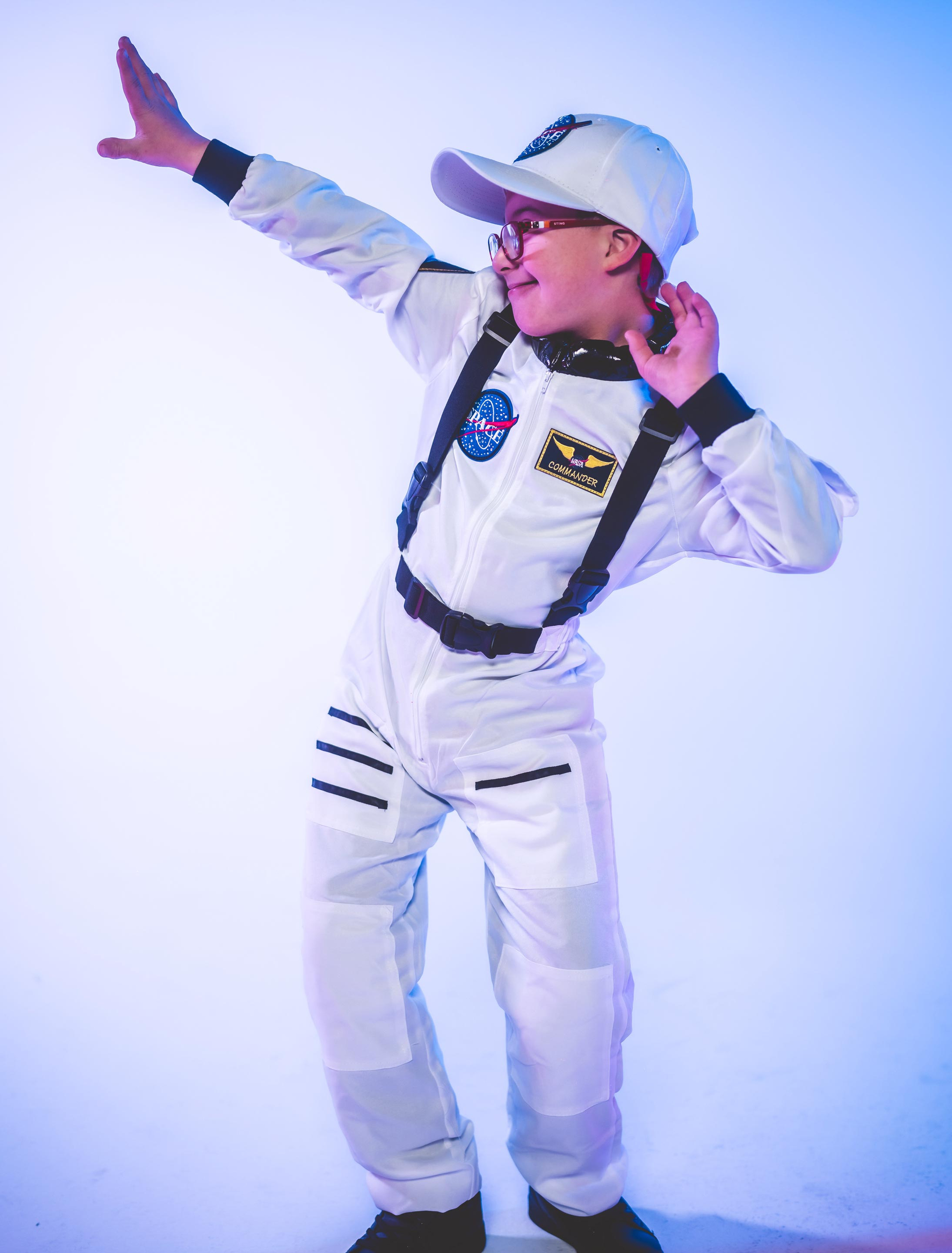 Overall Astronaut Kinder weiß 140