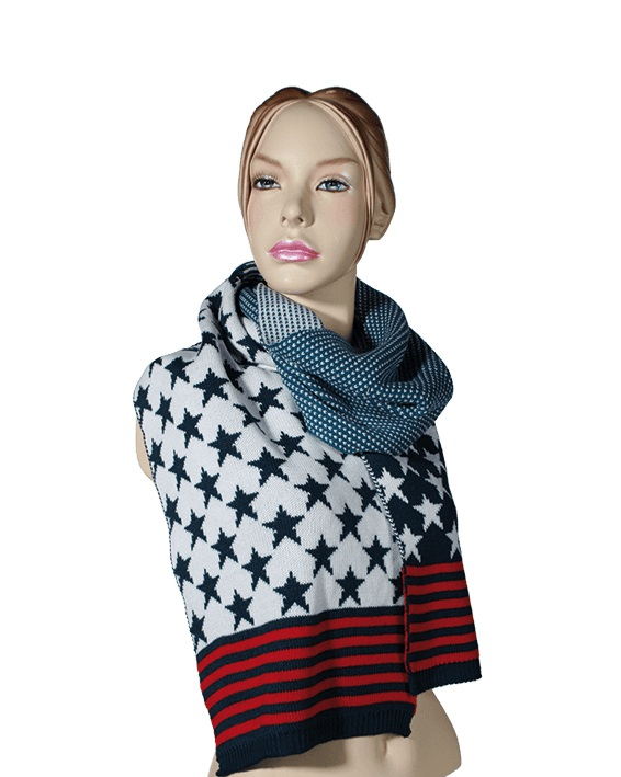 Kostümzubehör Schal USA stars & stripes Farbe: mehrfarbig
