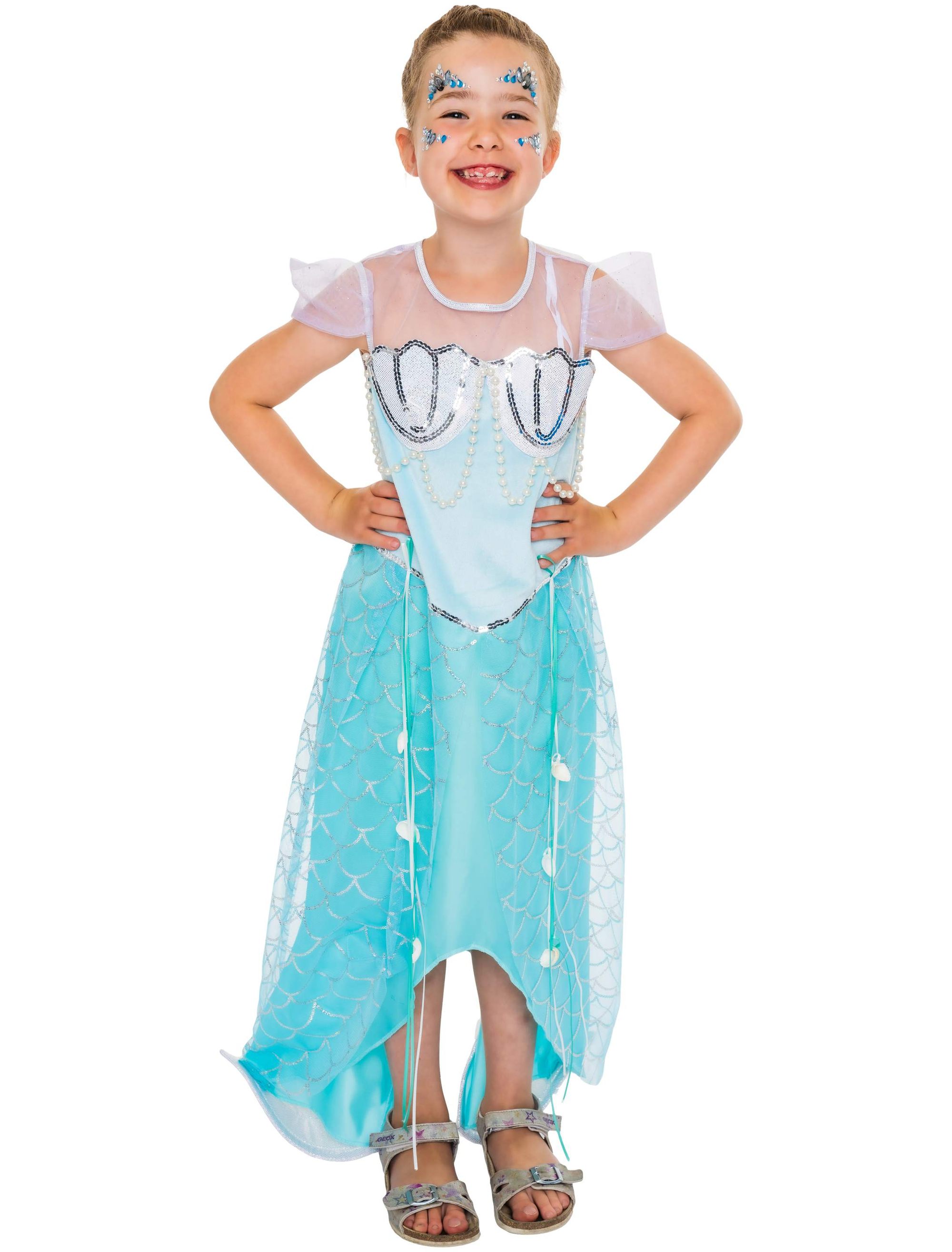 Kleid Meerjungfrau Kinder Kinder türkis 104