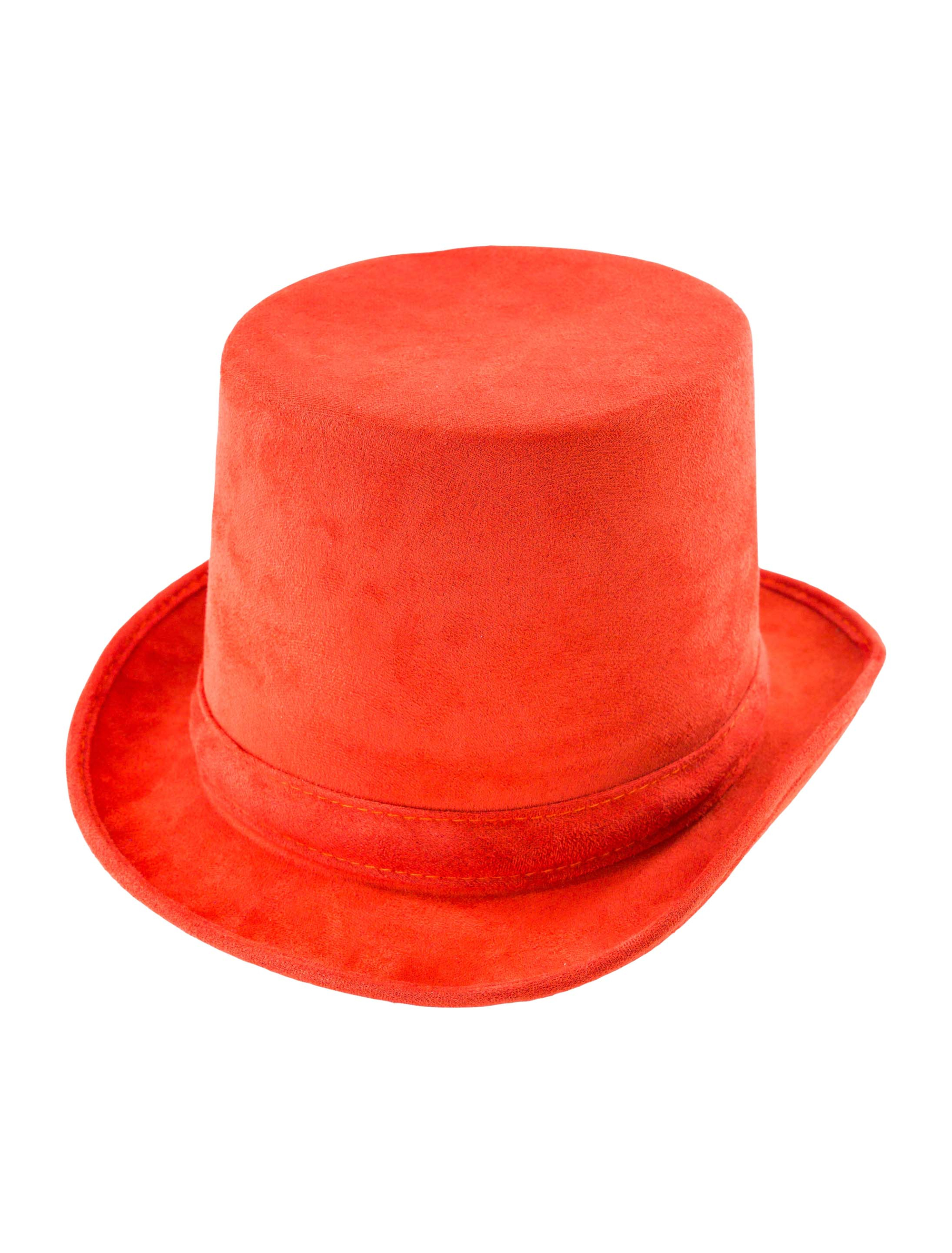 Kostümzubehör Zylinder Samt terracotta one size