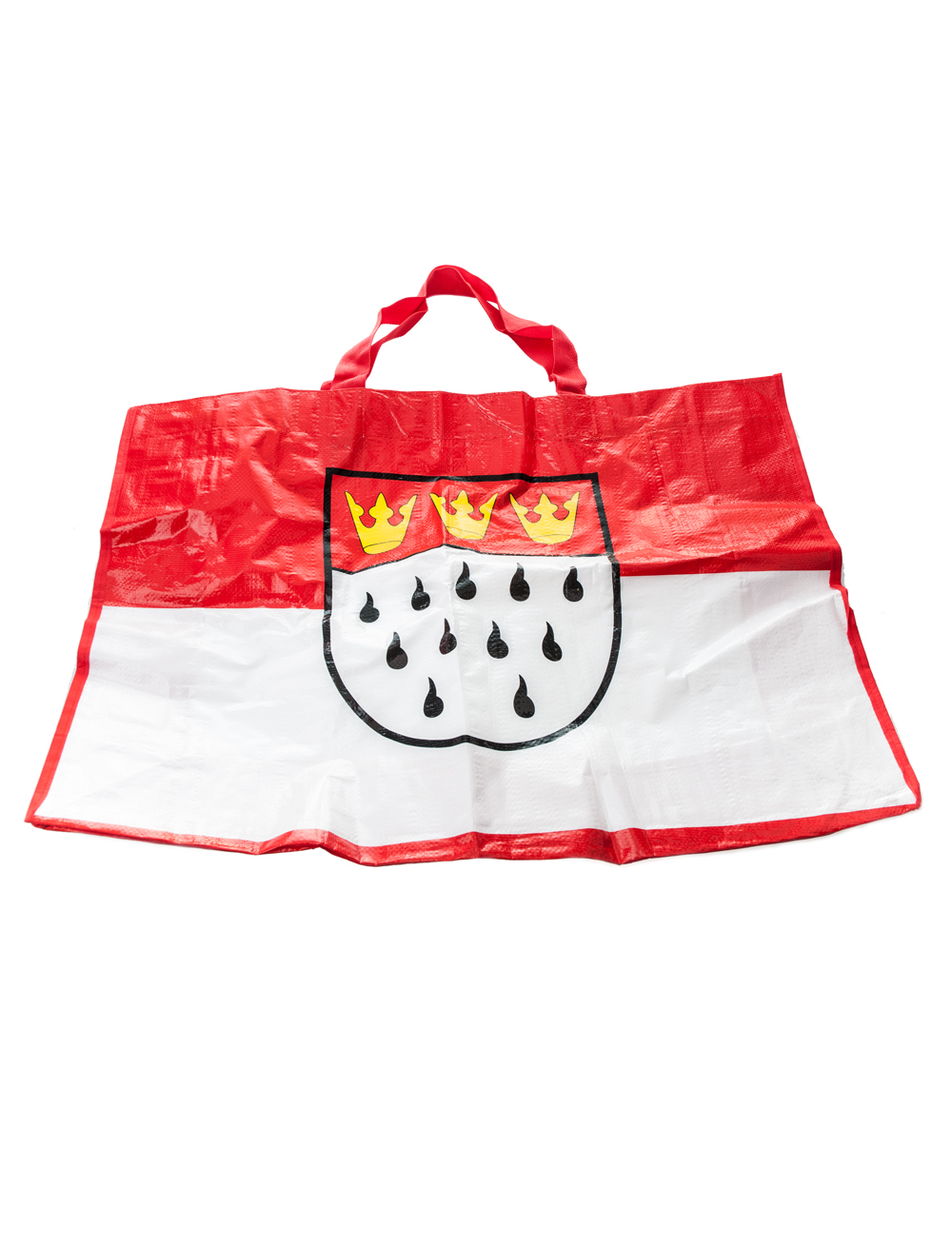 Kostümzubehör Tasche Köln Wappen groß 70x20x50cm Farbe: rot/weiß