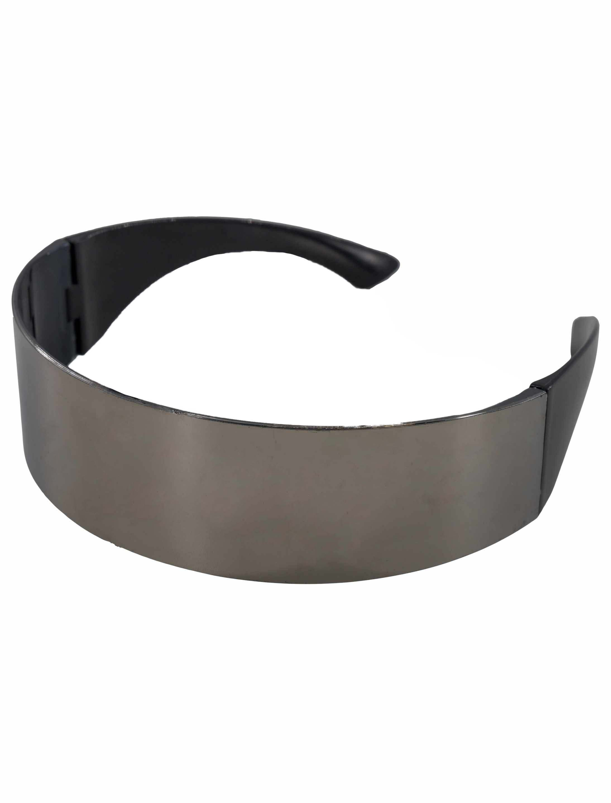 Kostümzubehör Brille Rave verspiegelt silber