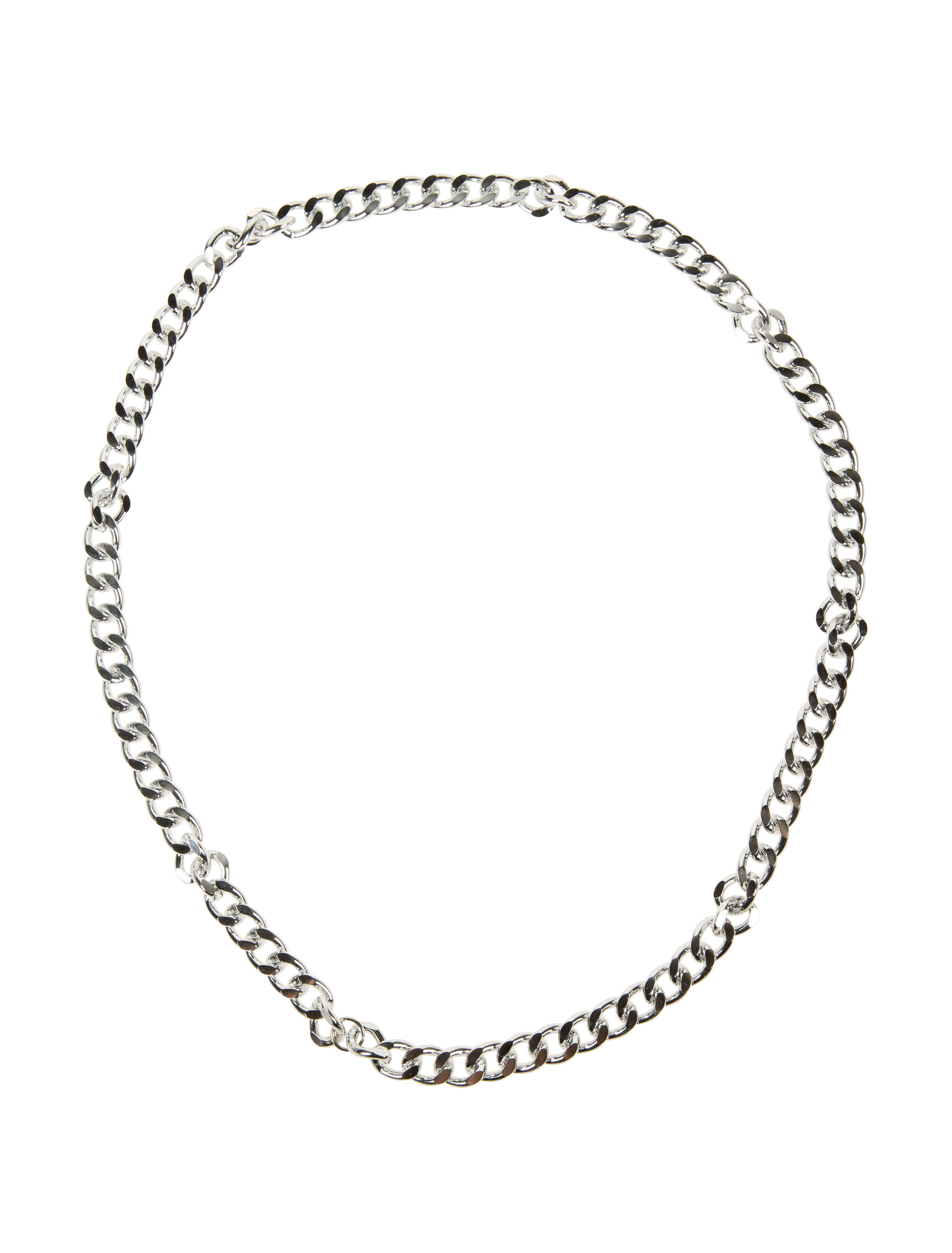 Kostümzubehör Halskette Punker silber 96cm