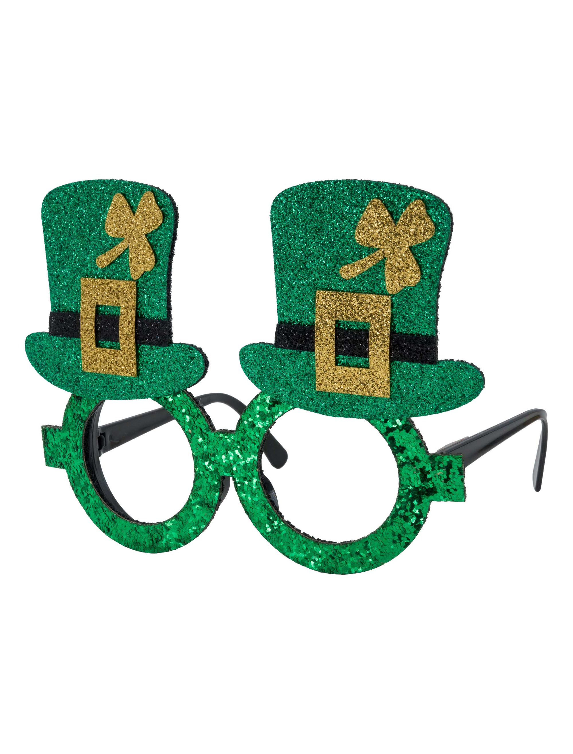 Kostümzubehör Brille St. Patrick Zylinder grün