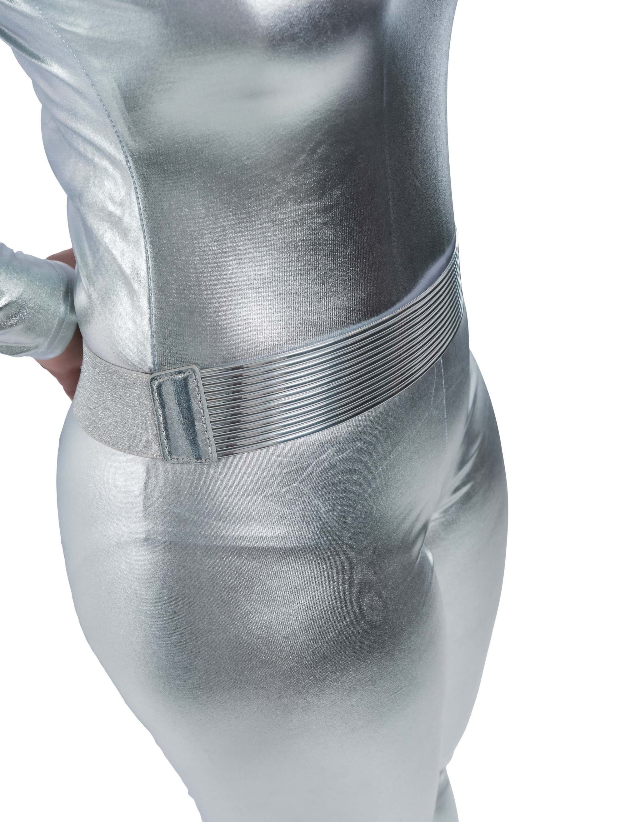 Kostümzubehör Gürtel Metalloptik silber