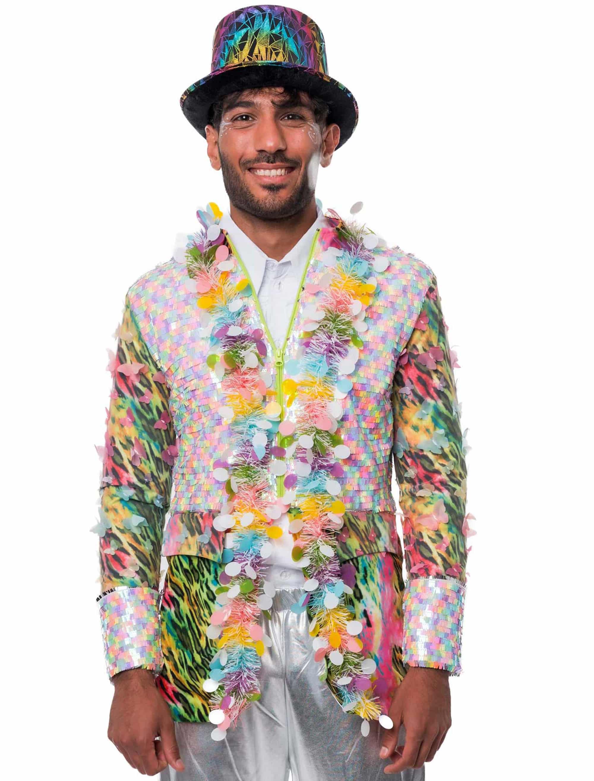 Jacke Premium crazy butterfly Schmetterlinge Herren bunt L Farbe: bunt