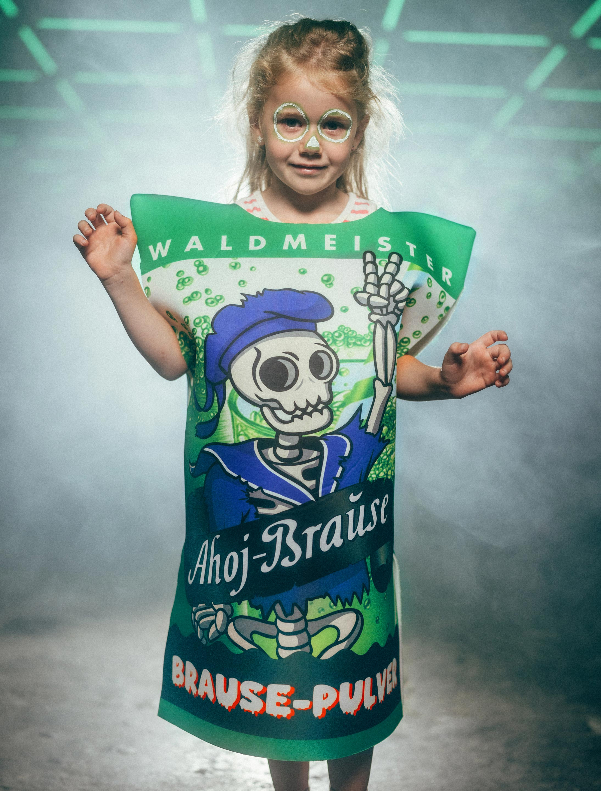 Kostüm Ahoj-Brause Halloween Kinder grün one size