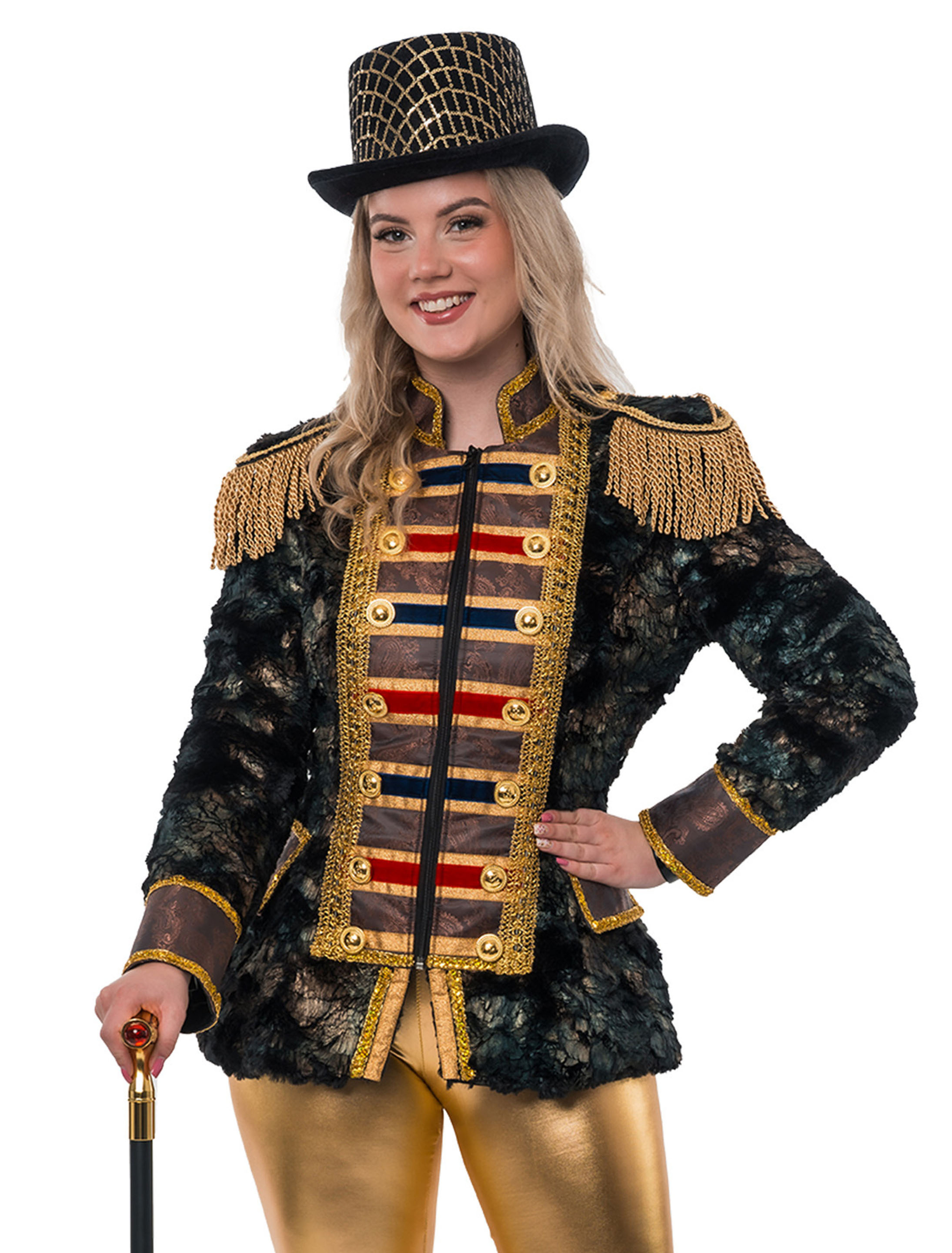 Jacke Fell mit Epauletten Premium Damen dunkelbraun 3XL