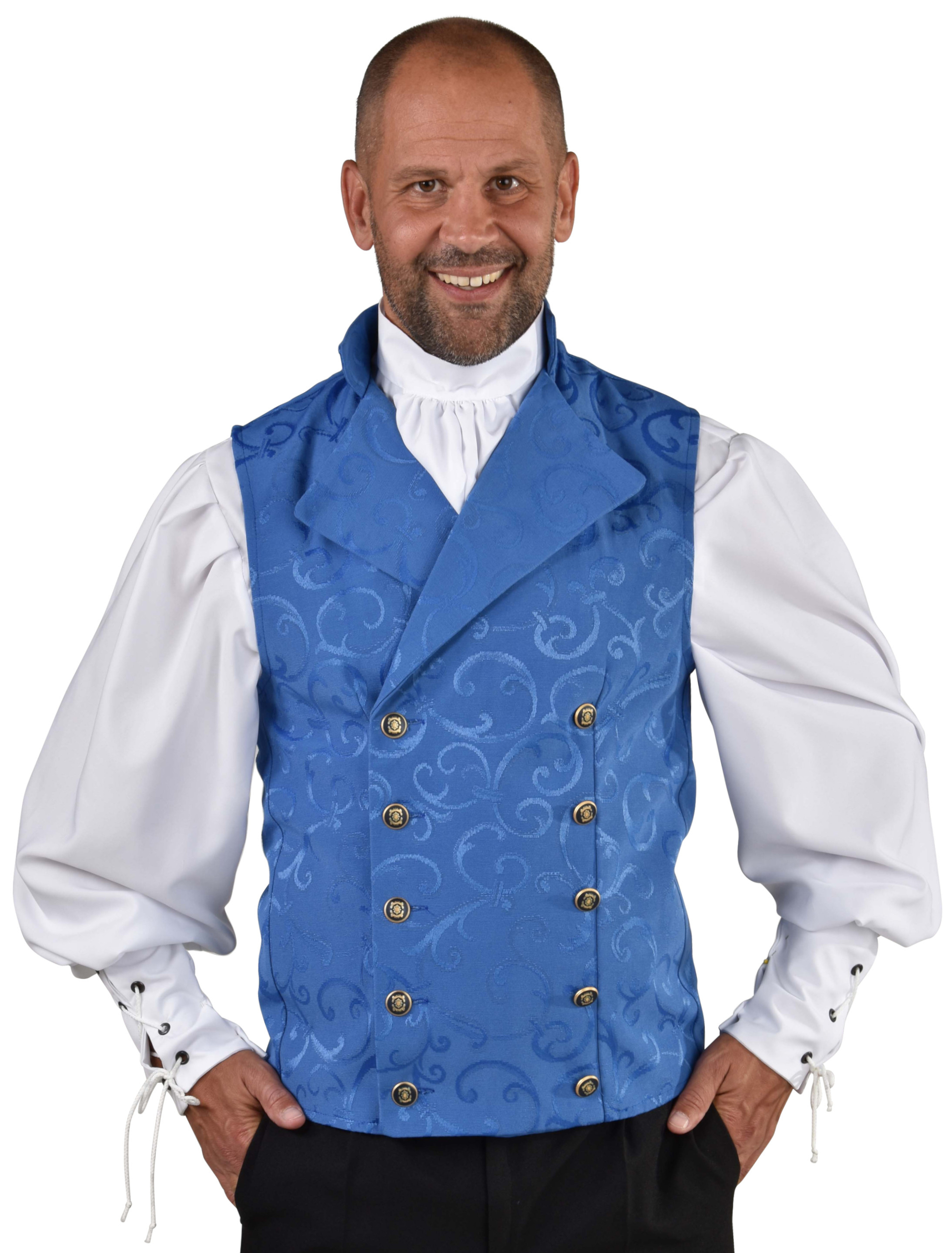 Weste Gothic Herren blau XS/S