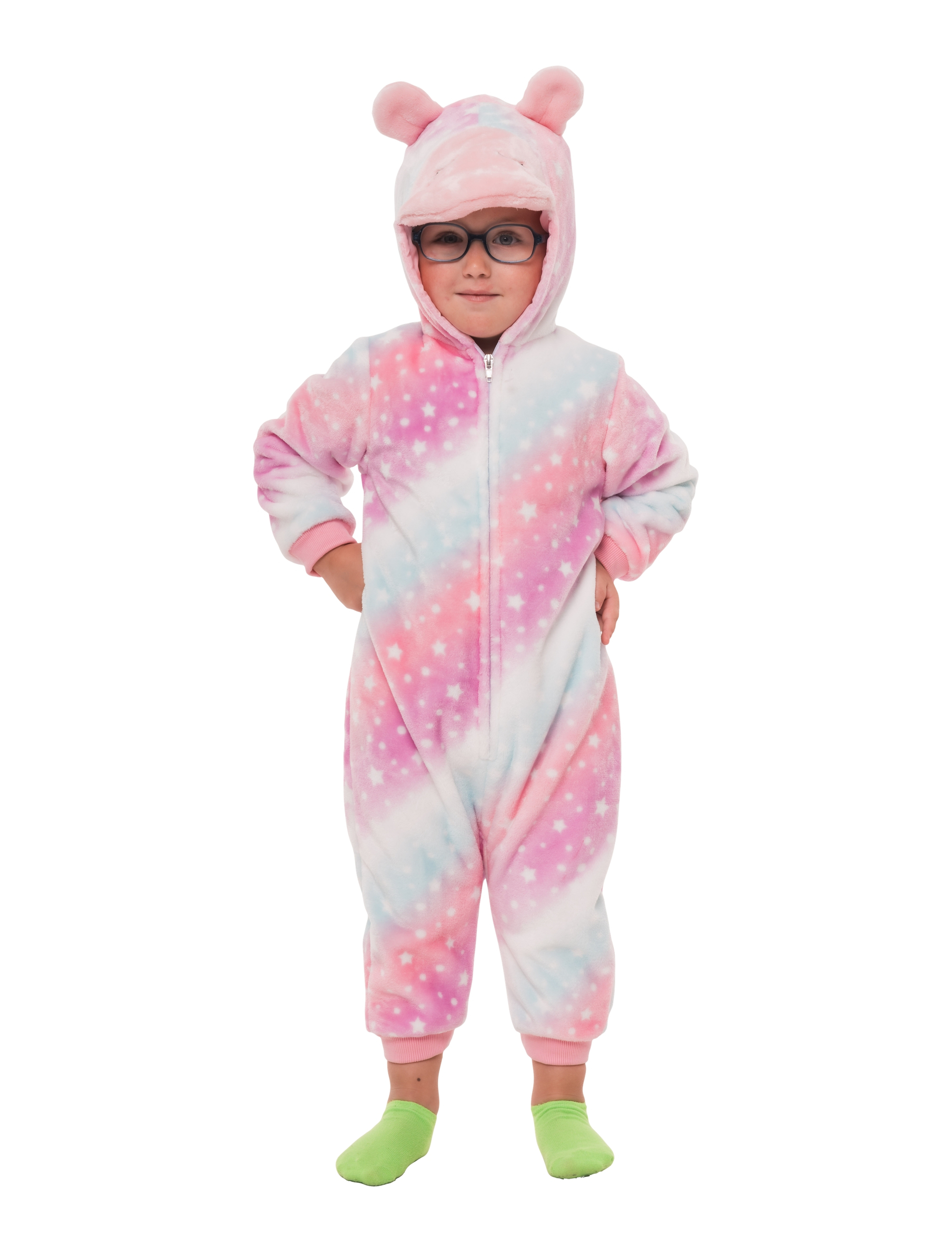 Overall Plüsch Einhorn bunt 86/92 Farbe: bunt