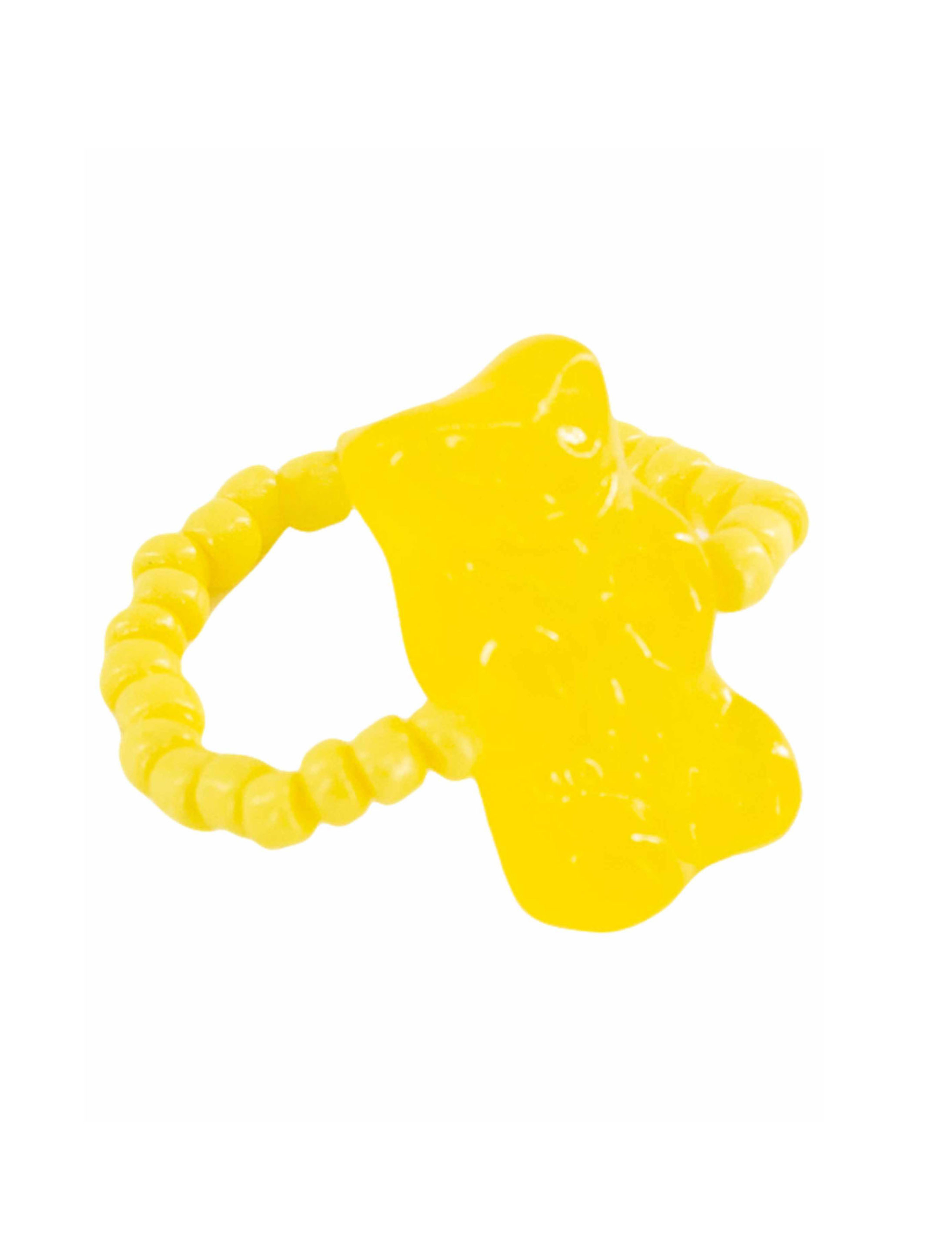 Kostümzubehör Ring HARIBO Goldbären gelb one size