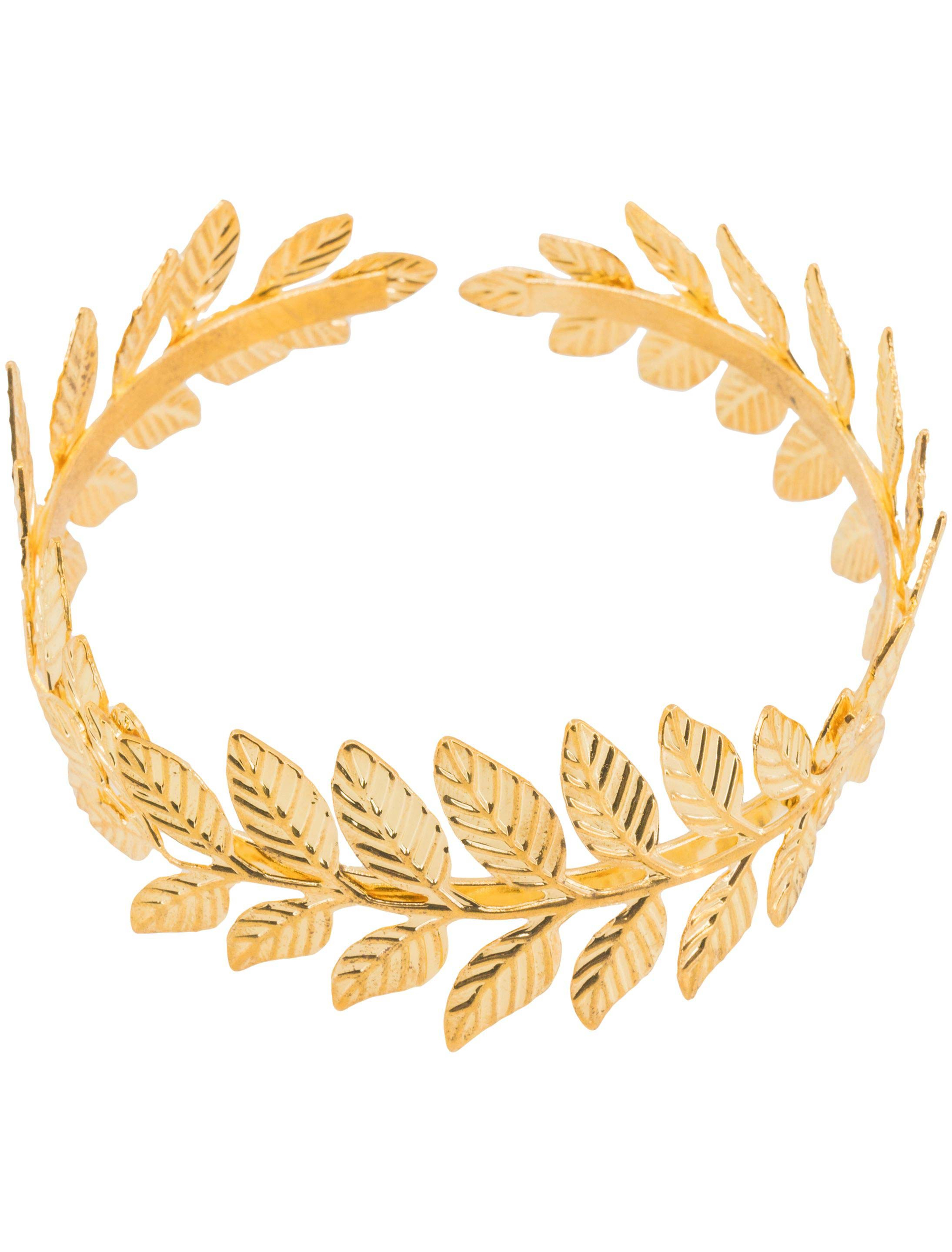Kostümzubehör Armband Lorbeerkranz gold