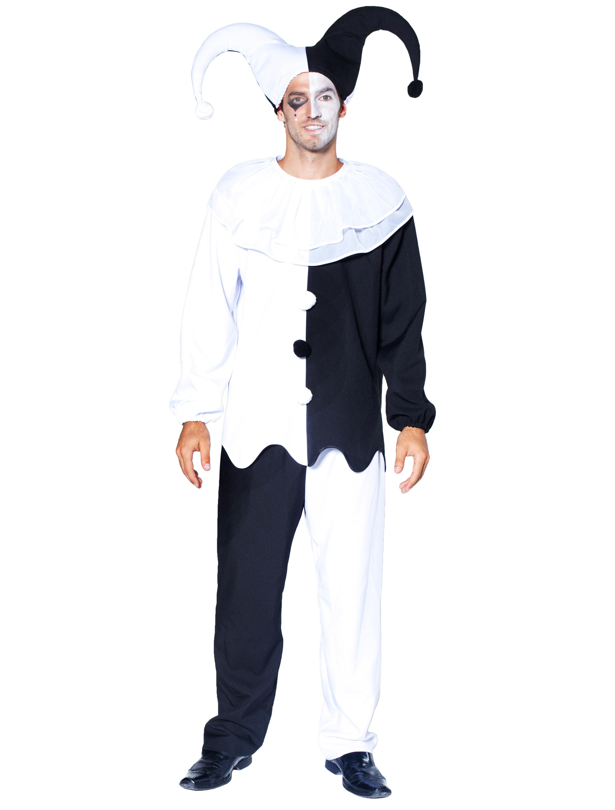 Clown Herren schwarz/weiß 58