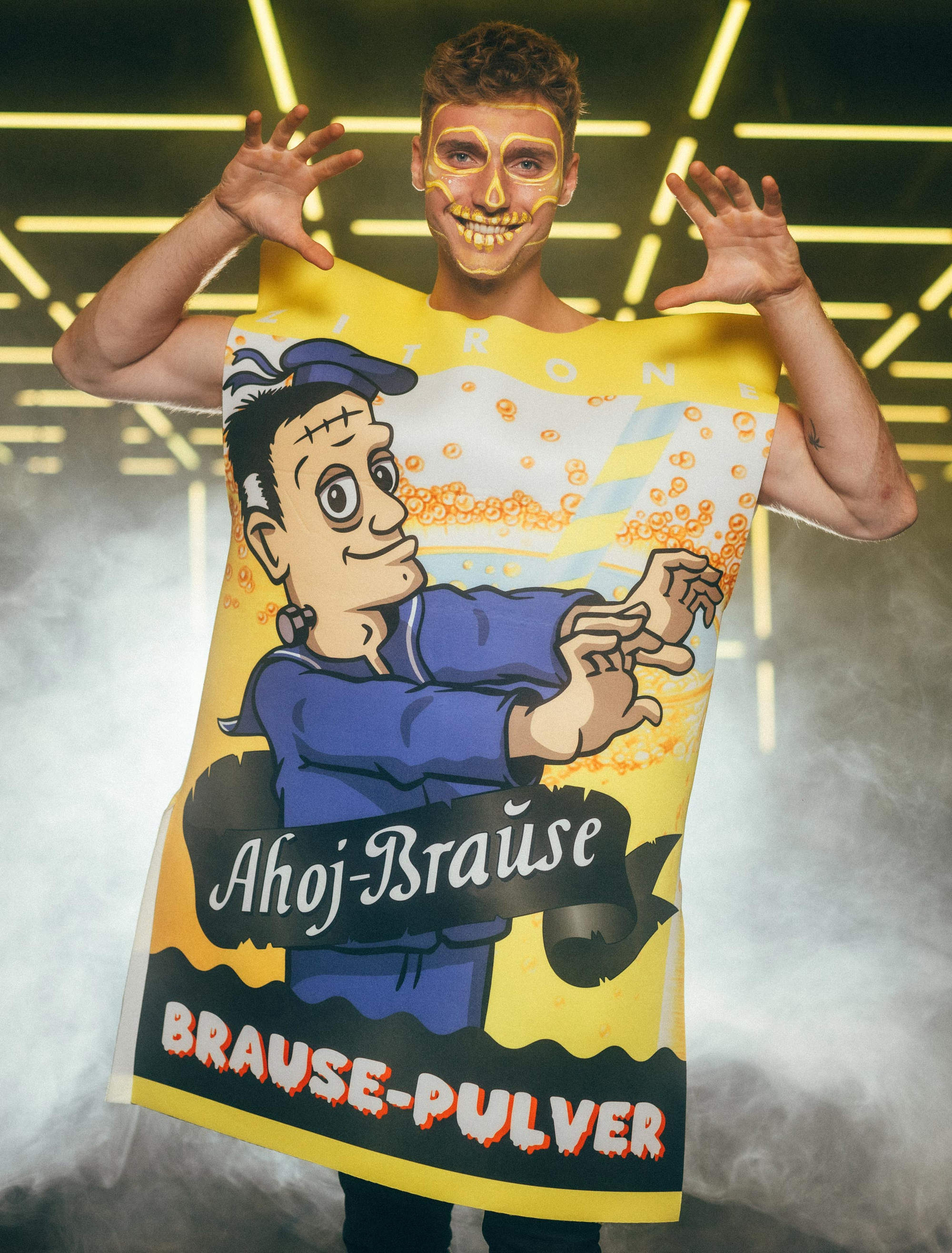 Kostüm Ahoj-Brause Halloween gelb one size