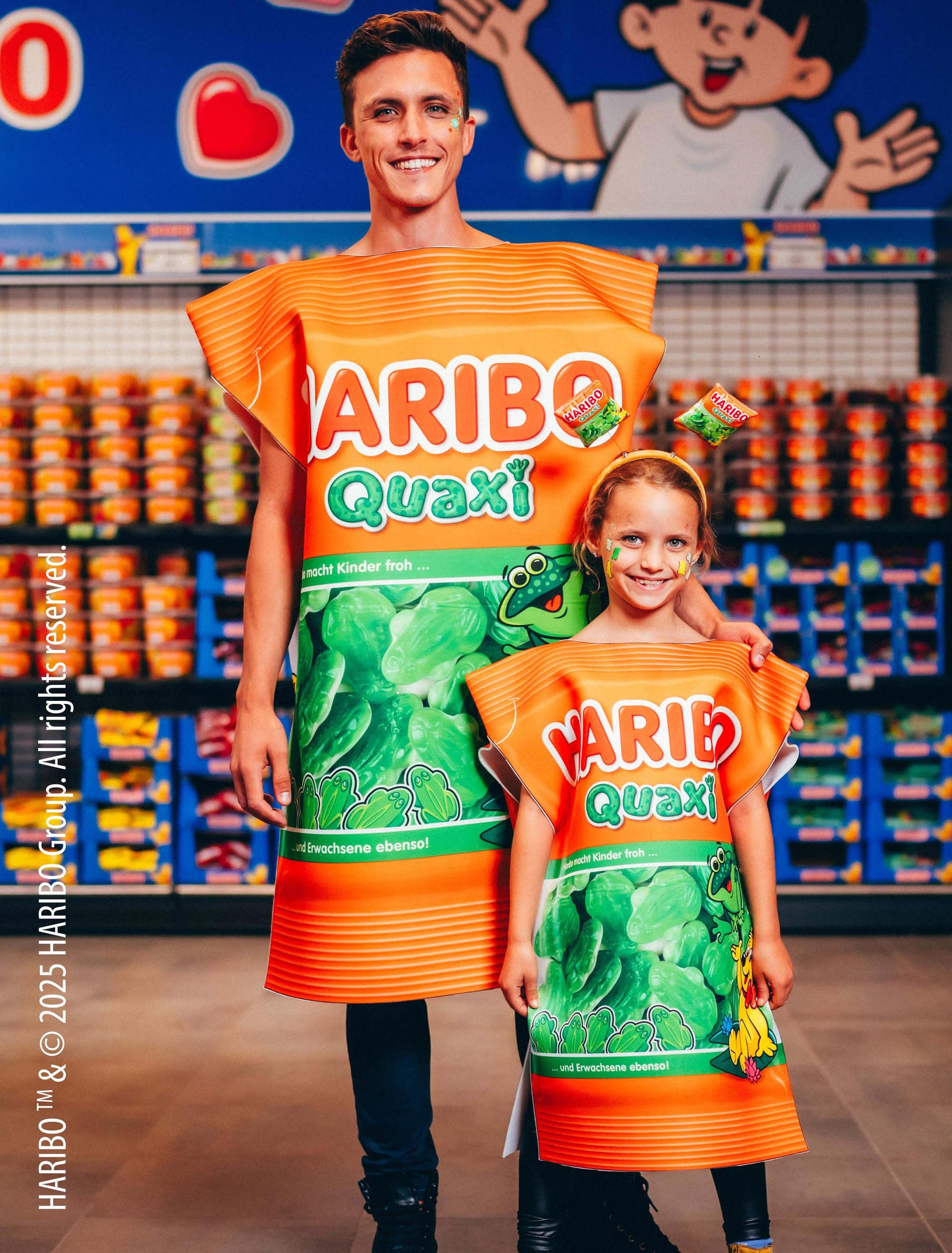 Kostüm HARIBO Quaxi Kinder weiß/grün one size