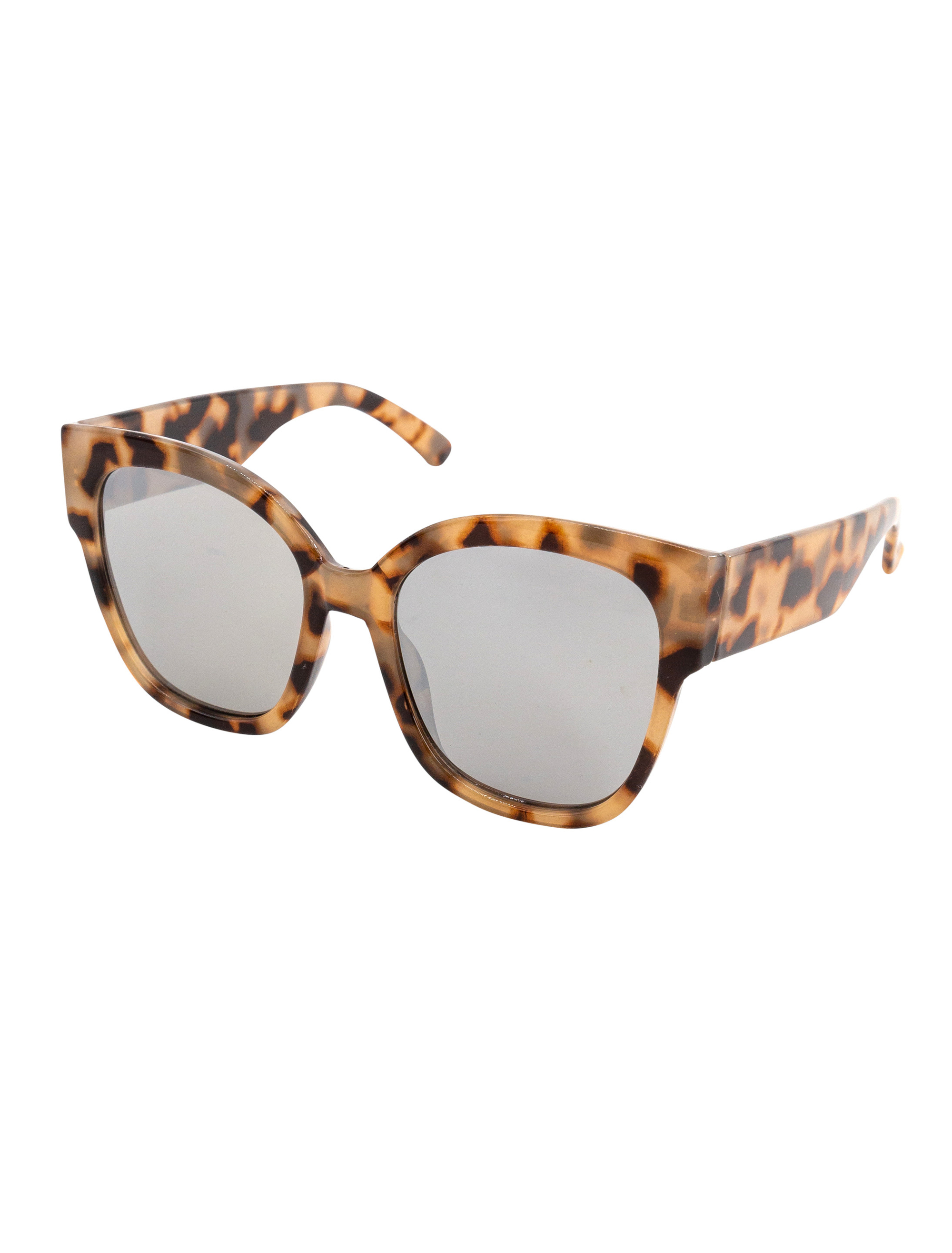 Kostümzubehör Brille Leopard braun verspiegelt