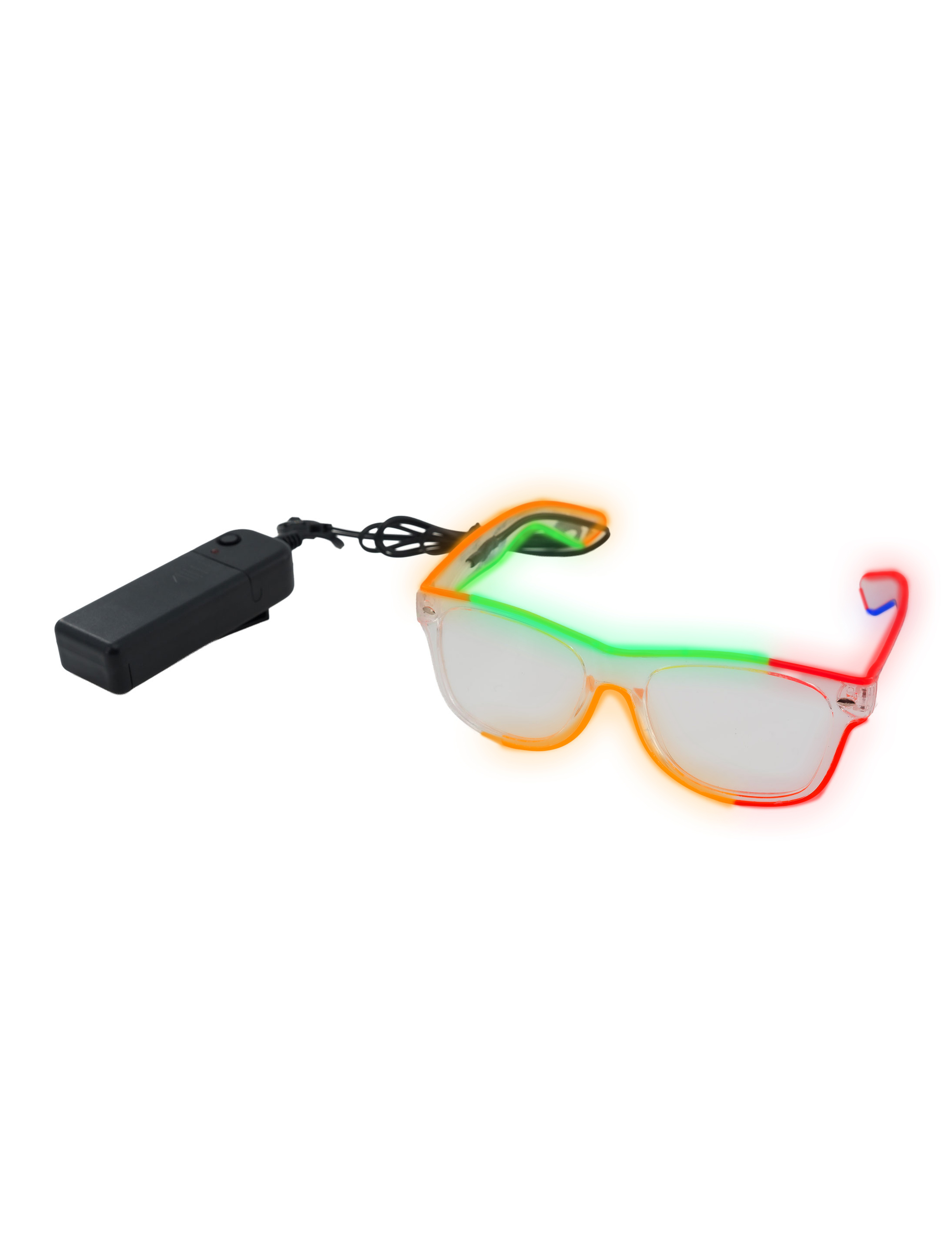 Kostümzubehör LED Brille bunt Farbe: bunt