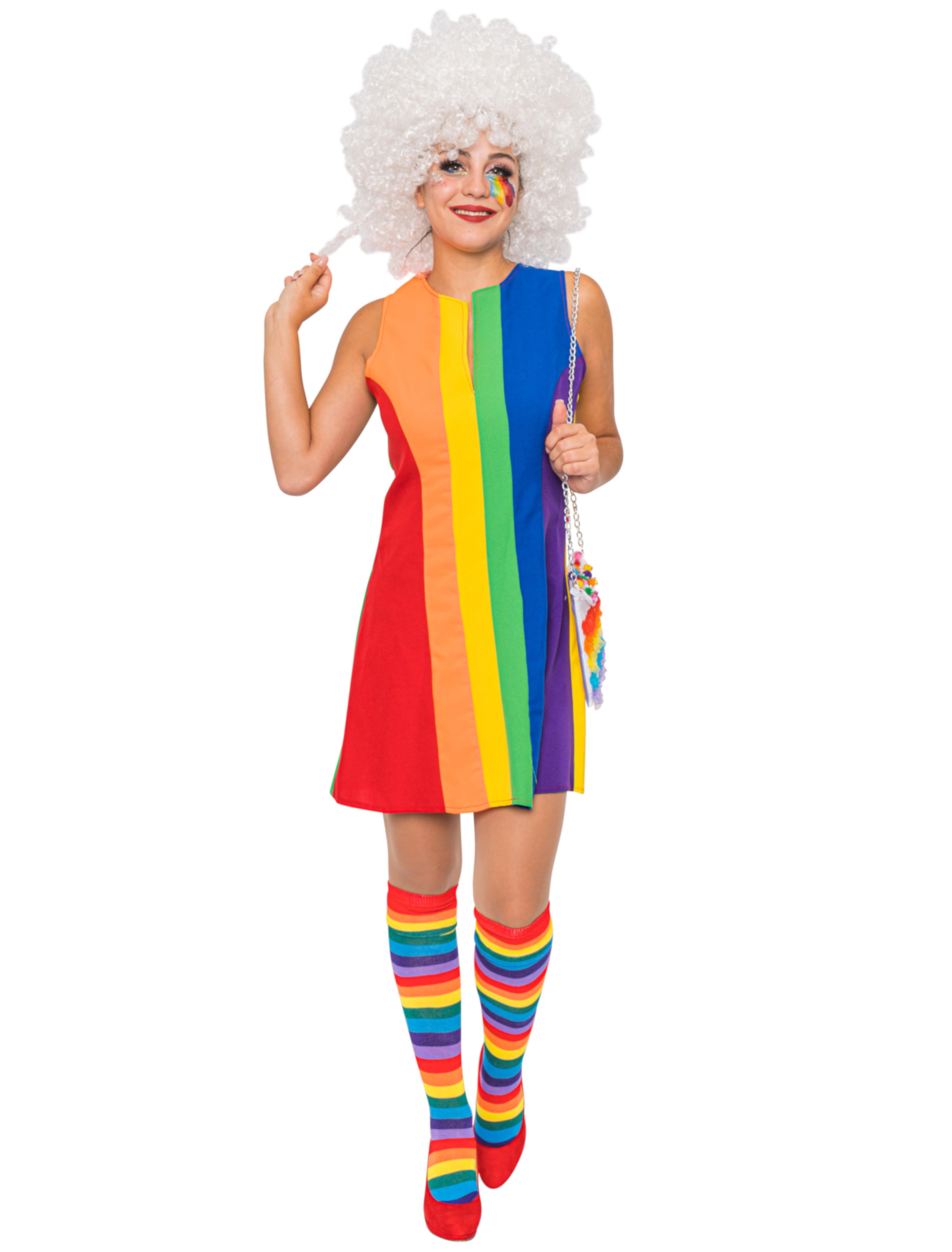 Kleid Damen rainbow XL