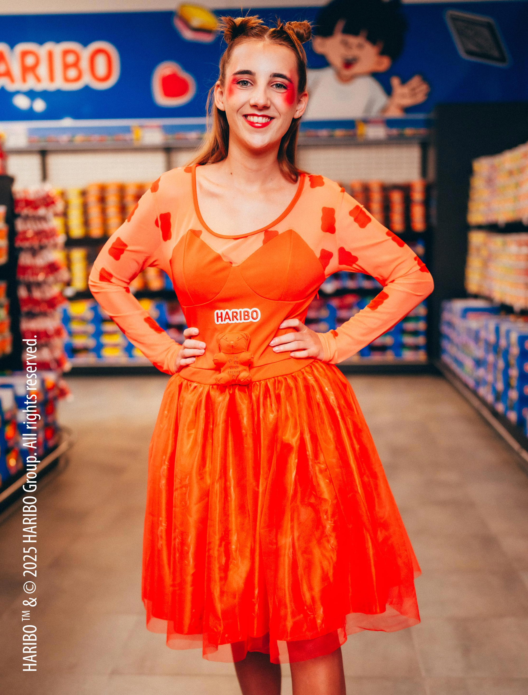 Kleid HARIBO Goldbären Damen rot L