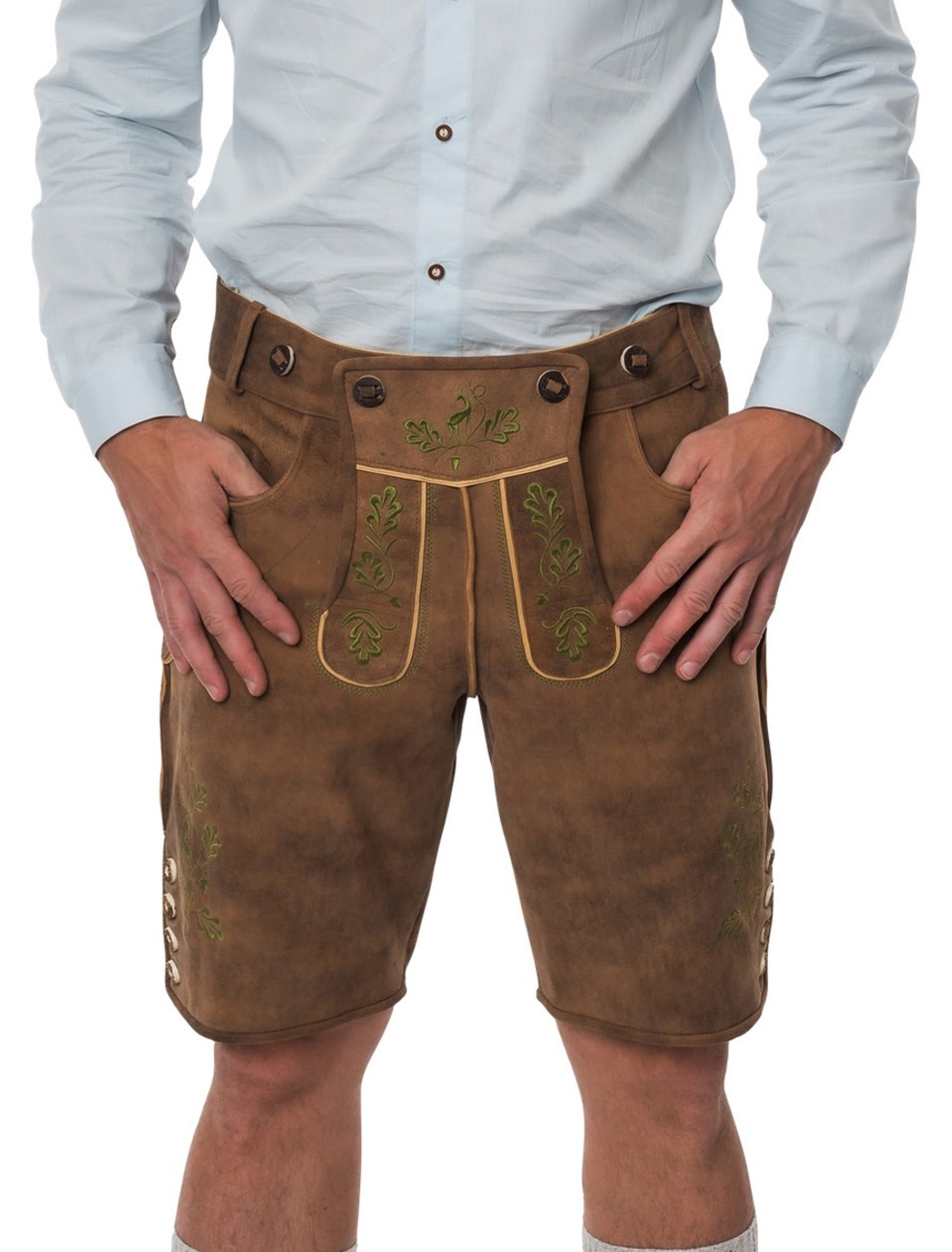Lederhose kurz Reh Herren hellbraun 3XL