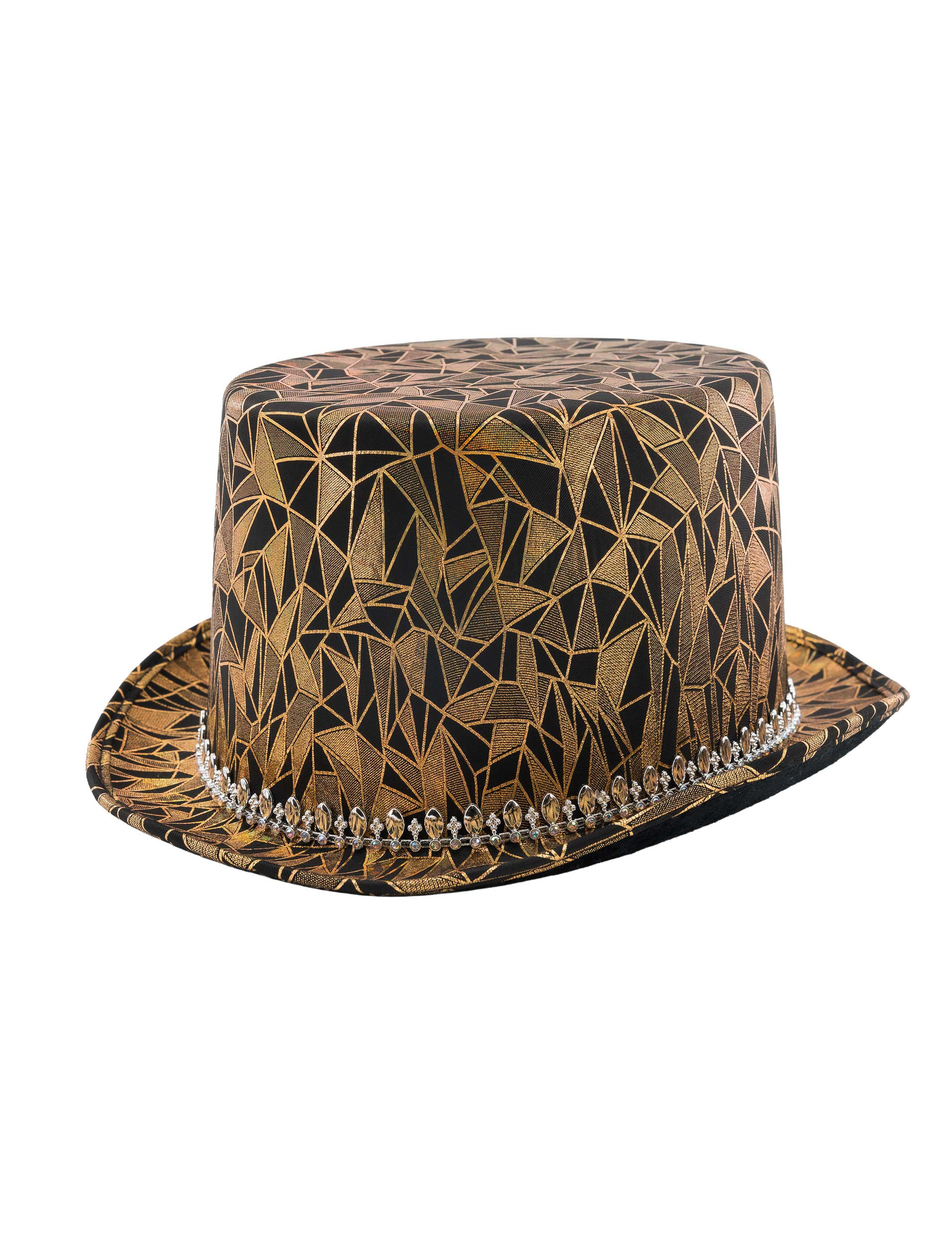 Kostümzubehör Zylinder Disco Metallic gold 60