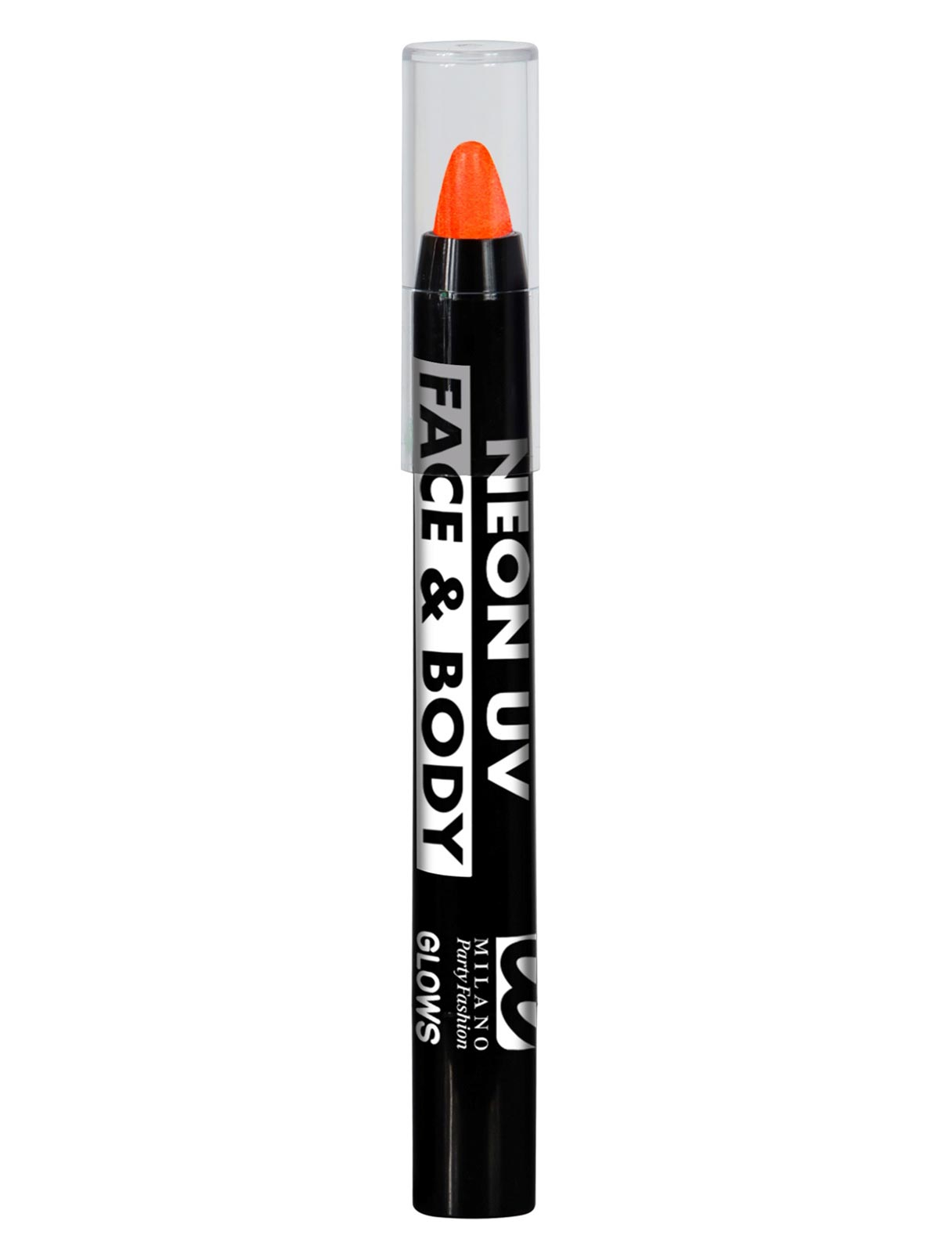 Schminkstift UV herausdrehbar neonorange Schminke für Karneval & Fasching