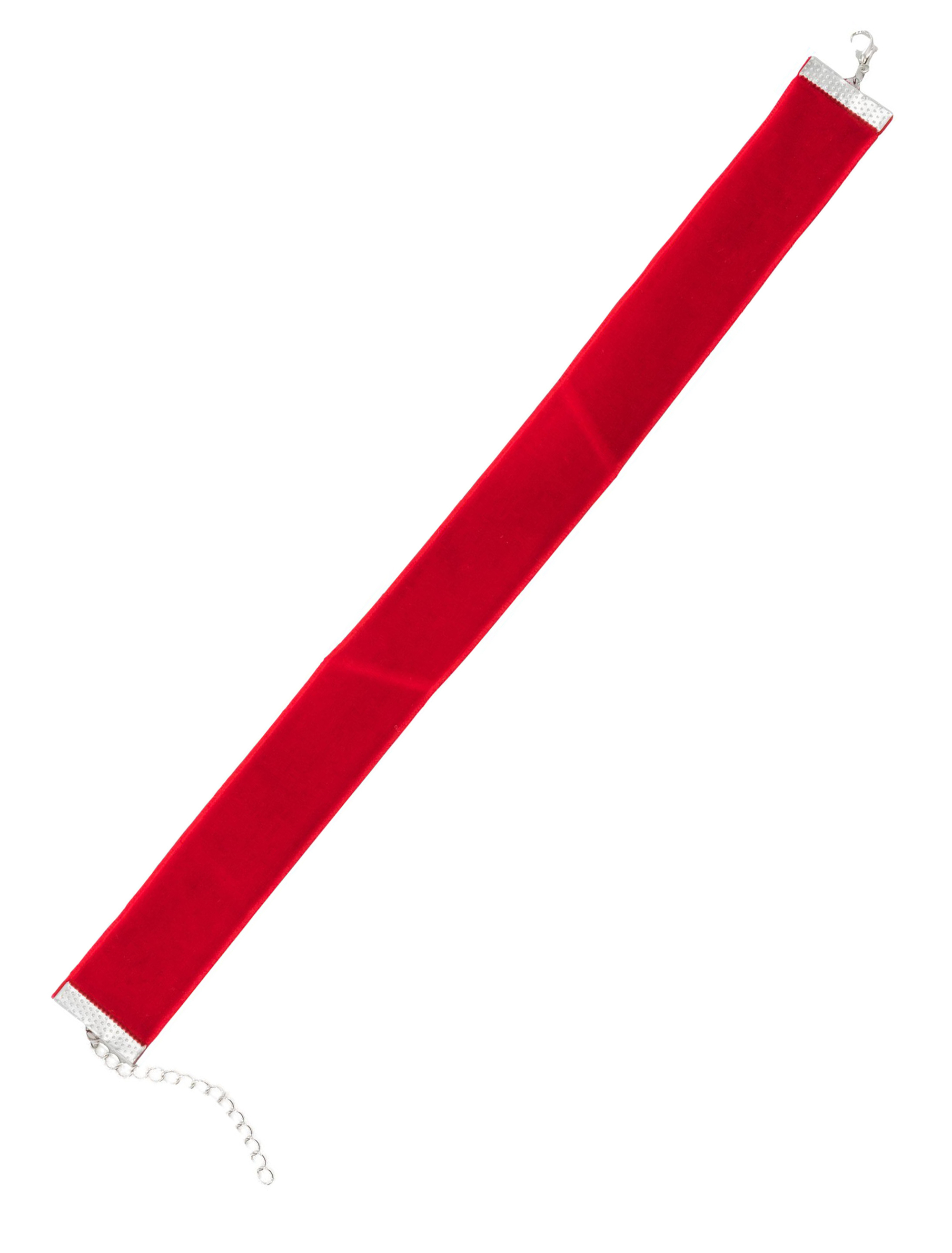 Kostümzubehör Halskette Choker Samt Damen rot