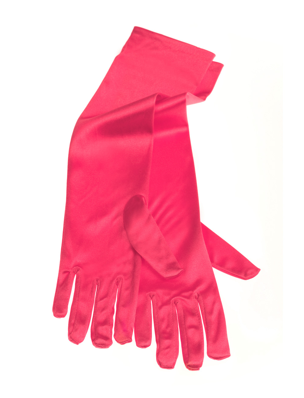 Kostümzubehör Handschuhe Satin 40cm Damen pink one size
