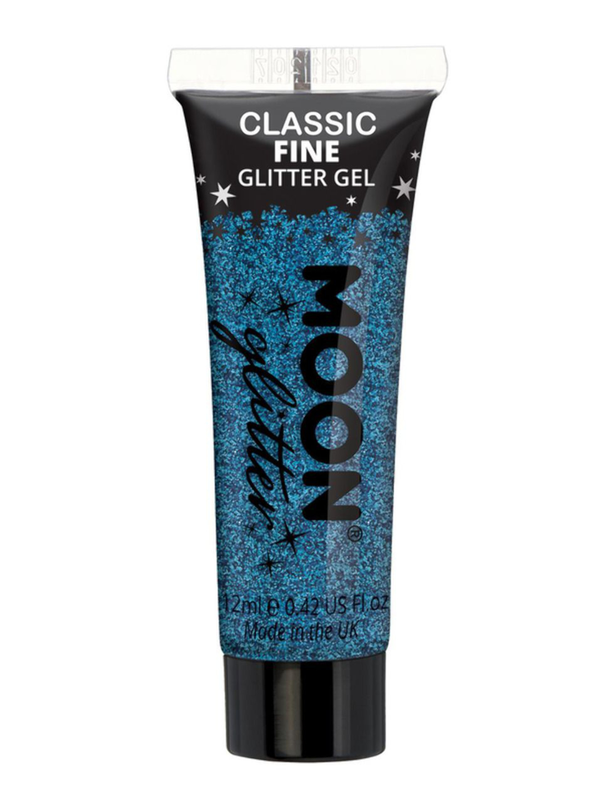 Glitzergel Classic Fein 12ml blau Schminke für Karneval & Fasching