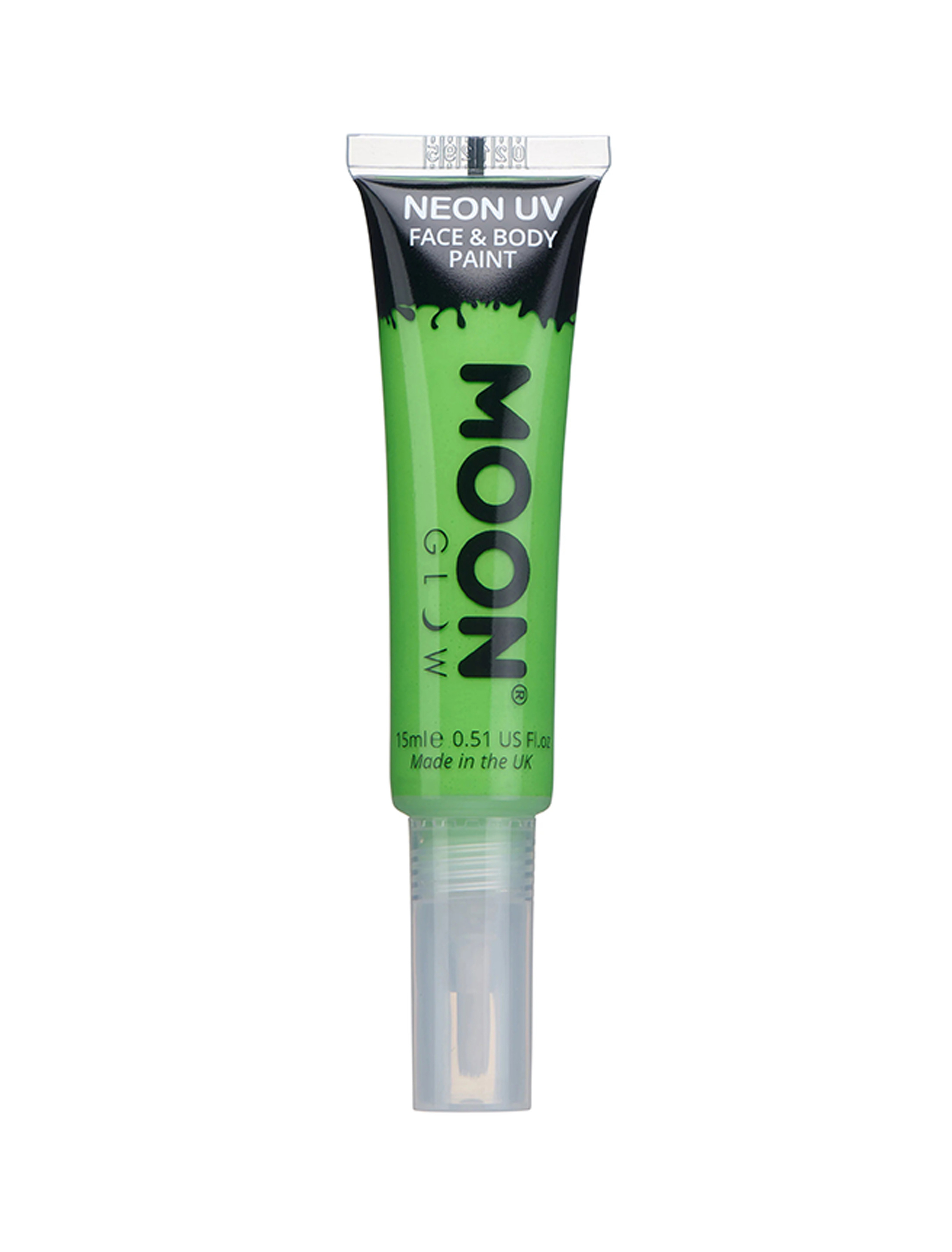 Gesichts- und Körperfarbe UV 15ml neongrün Schminke für Karneval & Fasching