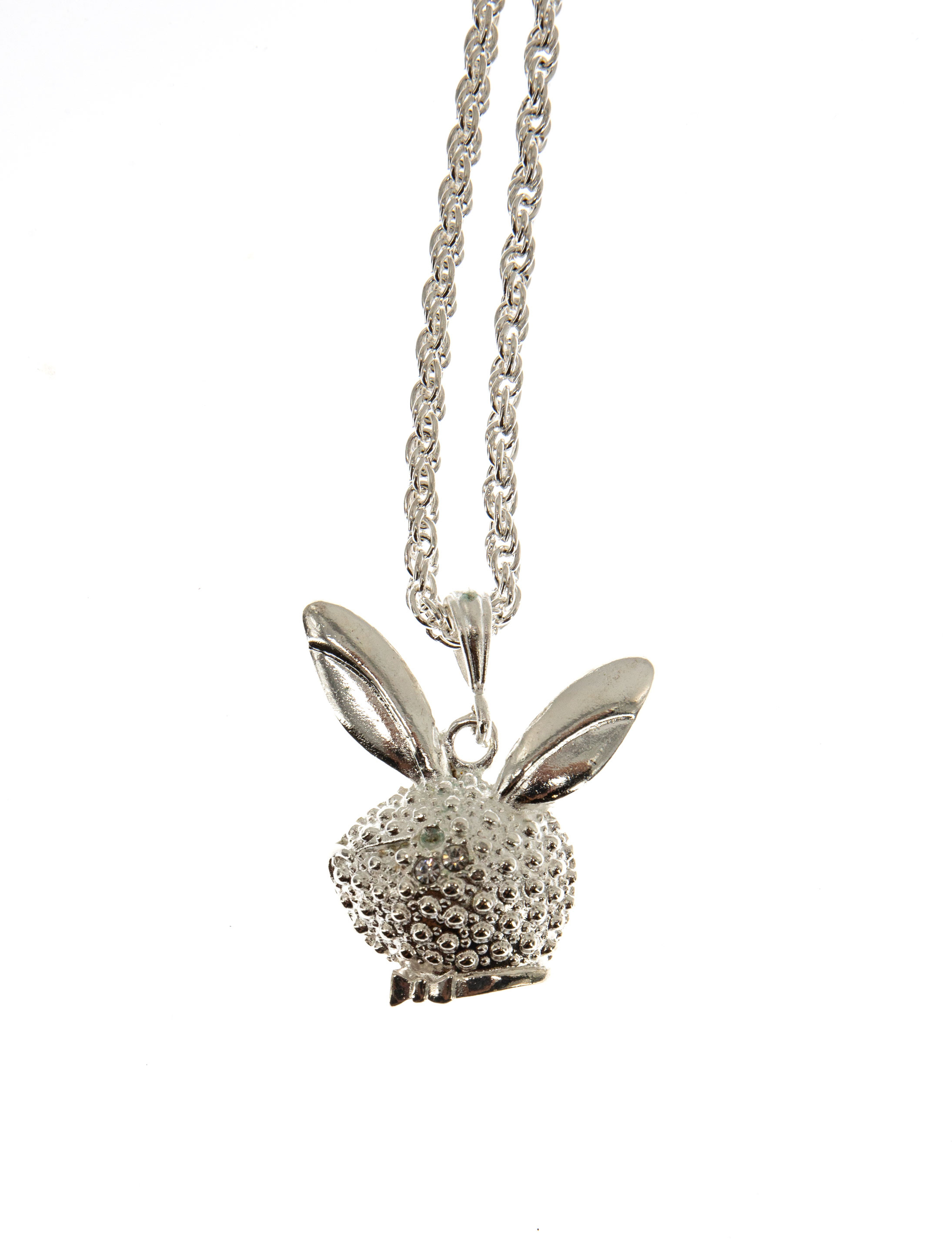 Kostümzubehör Halskette Bunny silber