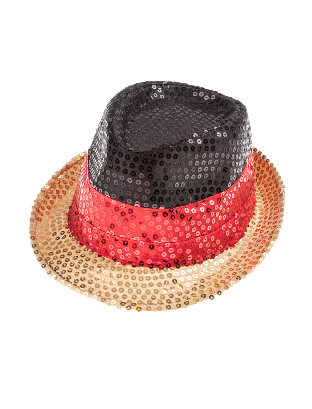 Kostümzubehör Hut Pailletten Deutschland Farbe: schwarz/rot/gold